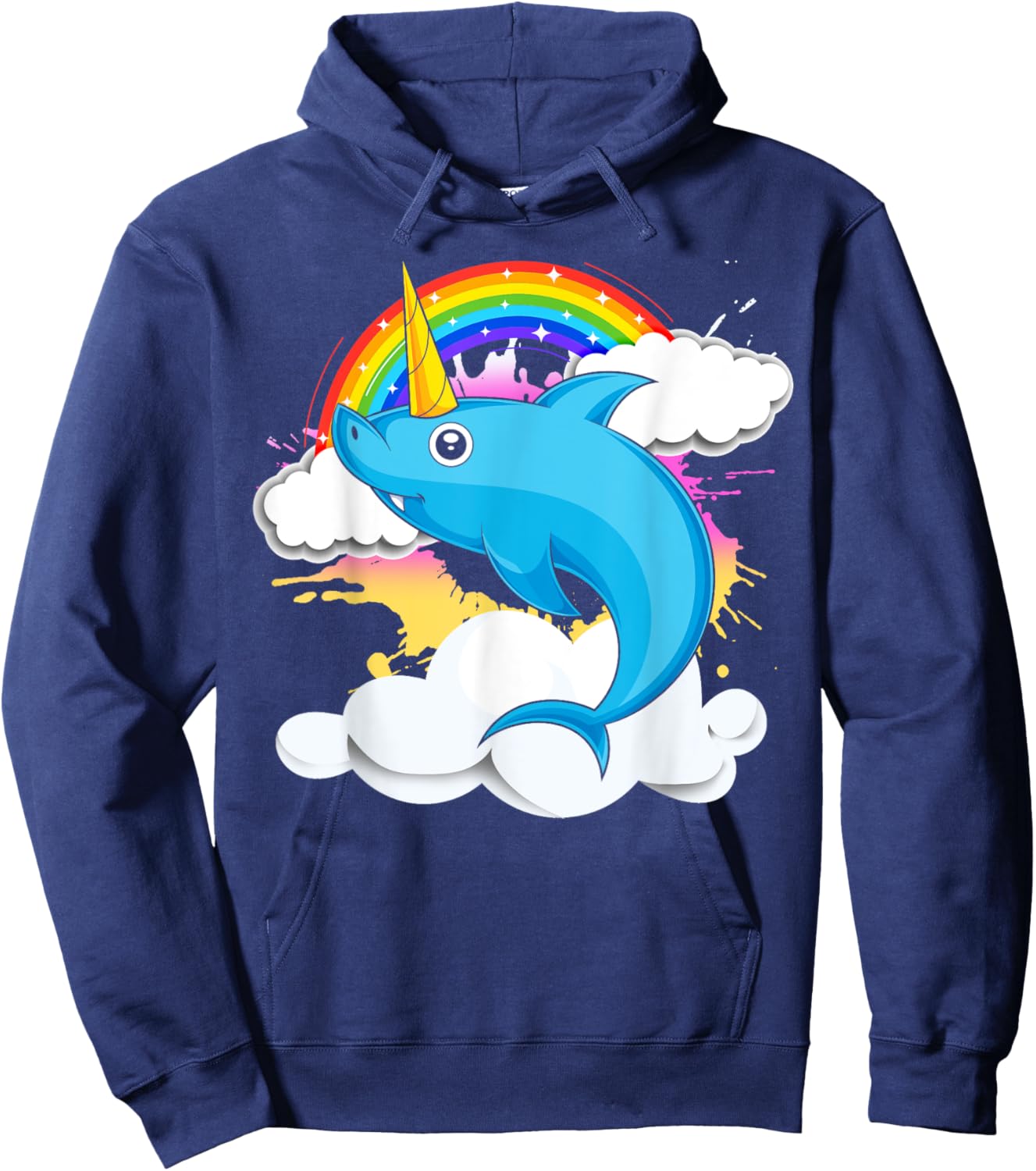 Sea Animal Rainbow Sharkicorn Fantasy Creature Unicorn Shark Hoodie - Hoodie | Navy