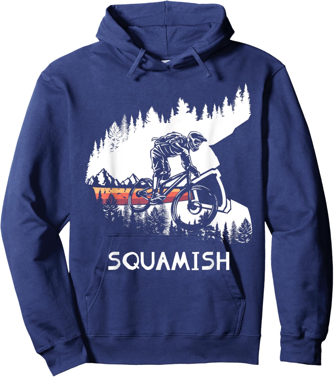 Squamish MTB Downhill Trail Biker British Columbia Hoodie - Hoodie | Navy