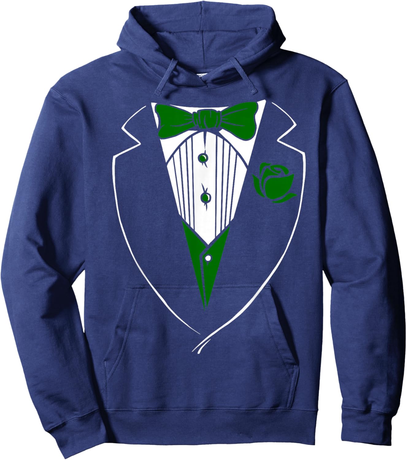 Tuxedo T Shirt with Green Bow & Boys Hoodie - Hoodie | Navy
