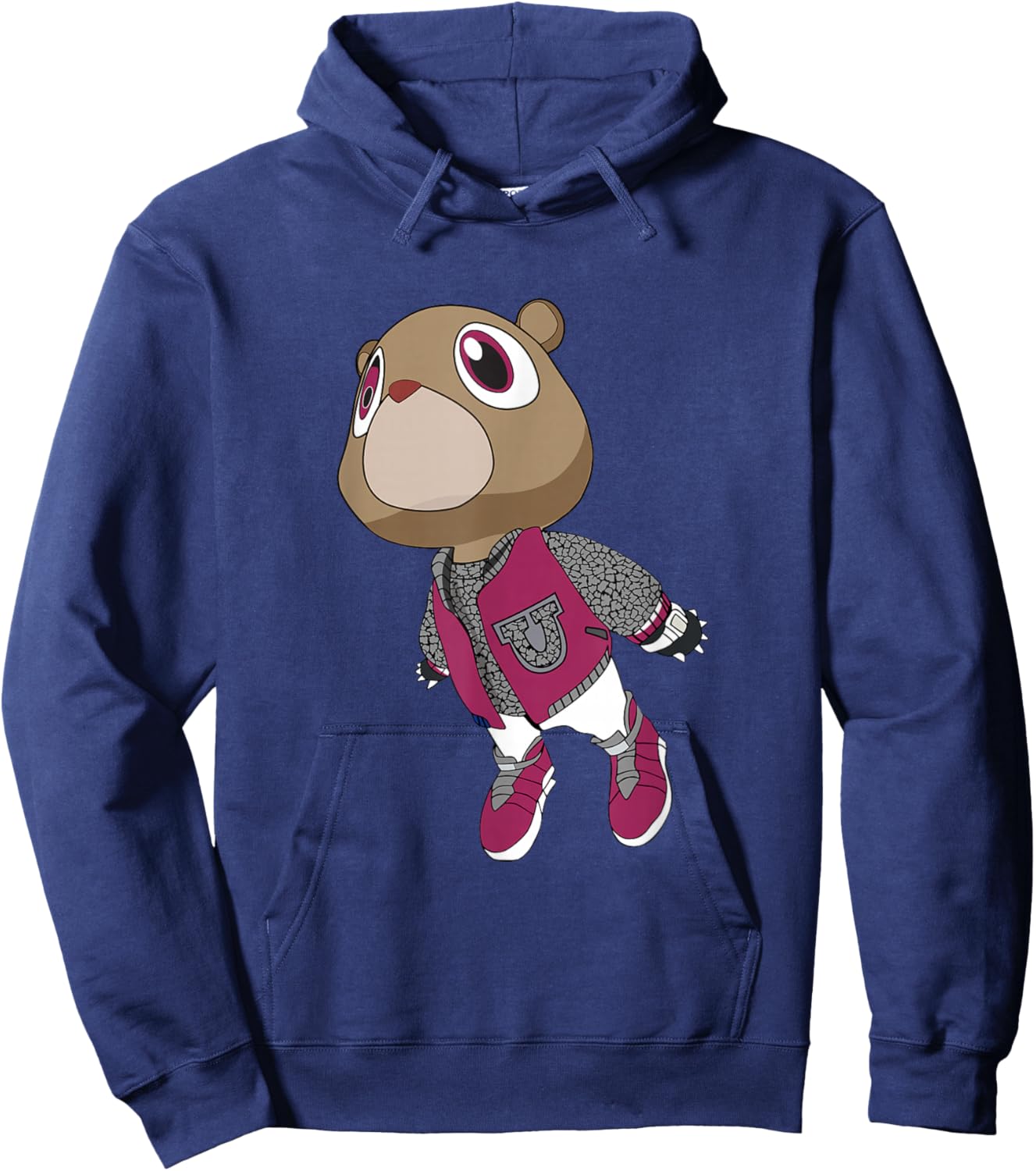 Retro High Bordeaux 1s Fly Shoes Rapper 1 High Bordeaux Hoodie - Hoodie | Navy