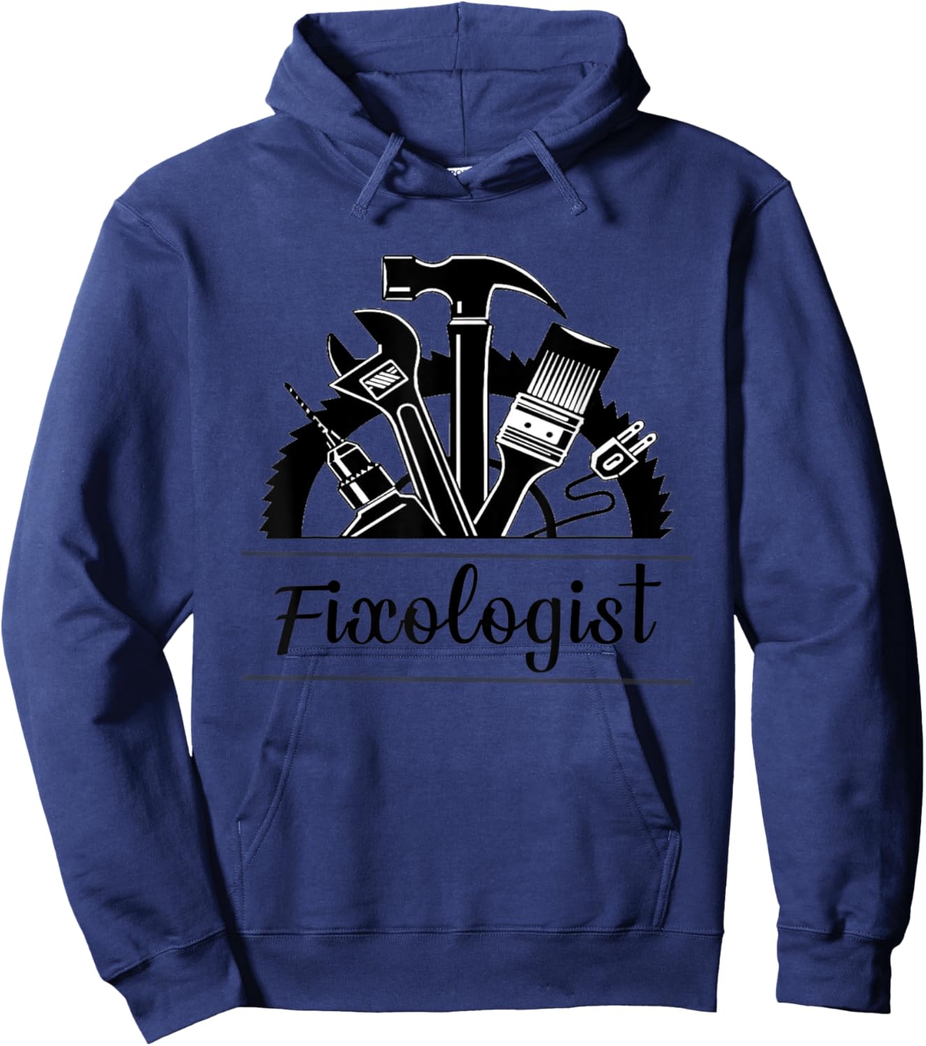 Cool Handyman Tools Art Women Woodworker Carpenter Hoodie - Hoodie | Navy