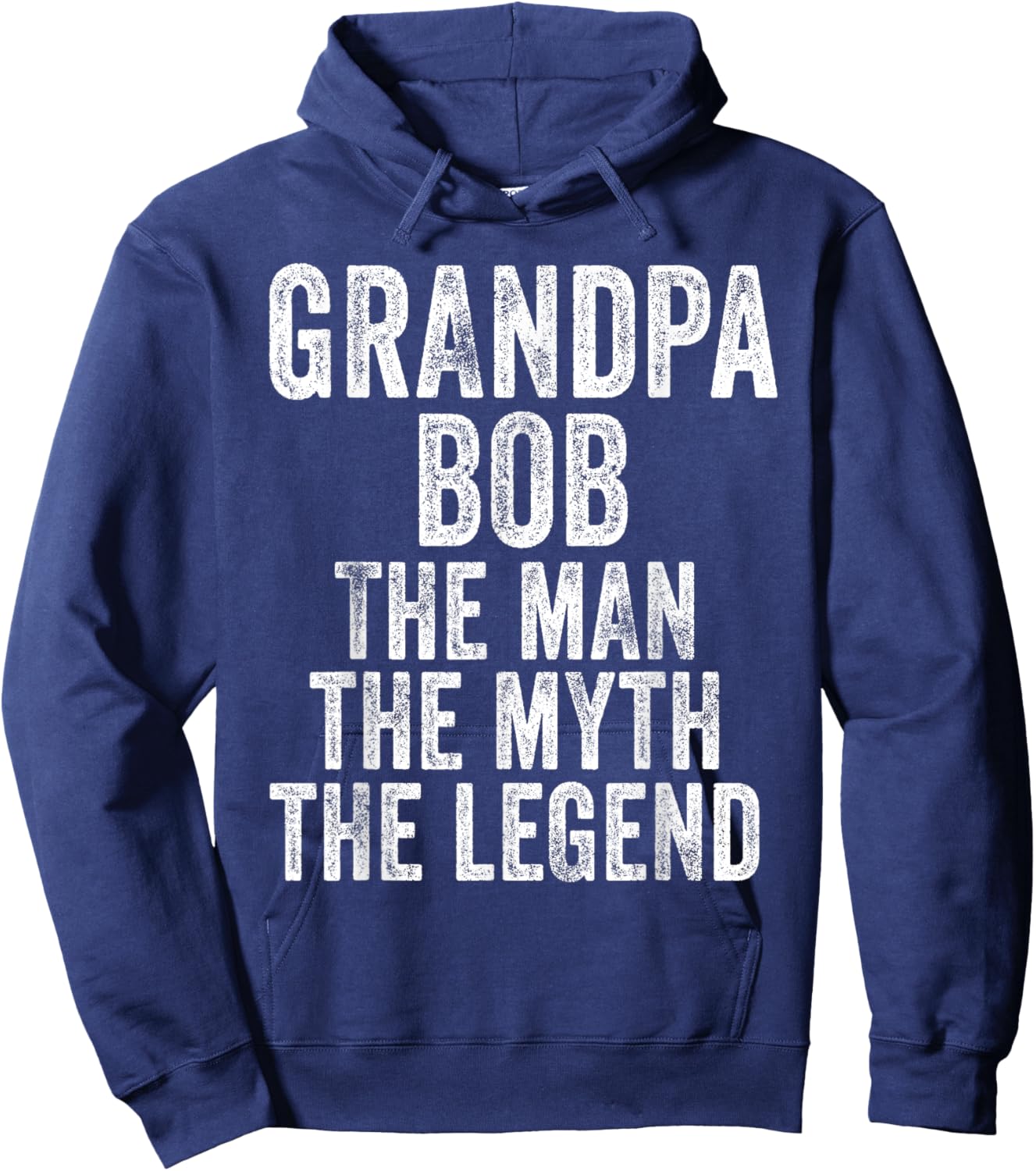 Grandpa Bob The Man The Myth The Legend Funny Vintage Dad Hoodie - Hoodie | Navy