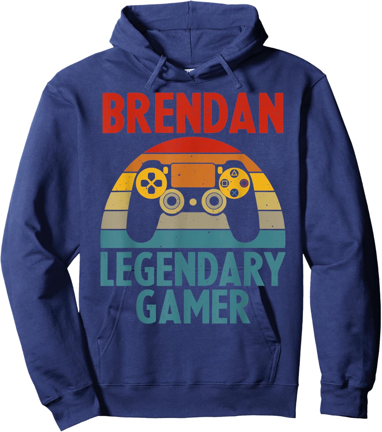 BRENDAN Gift Name Personalized Funny Gaming Geek Birthday Hoodie - Hoodie | Navy