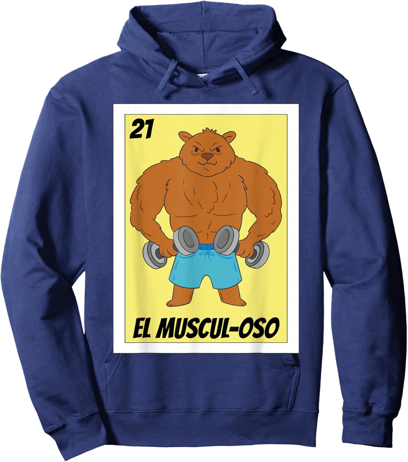 Funny Fitness Mexican Design - El Musculoso Hoodie - Hoodie | Navy