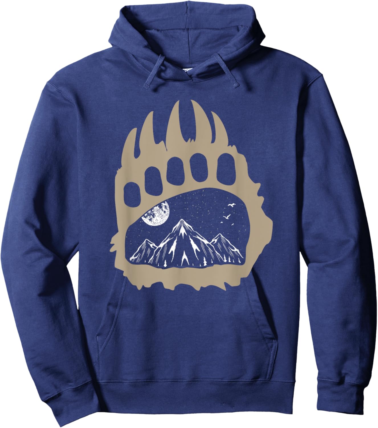 Animal Mountains Outdoor Nature Forest Bear Wildlife Hiking Hoodie - Hoodie | Navy