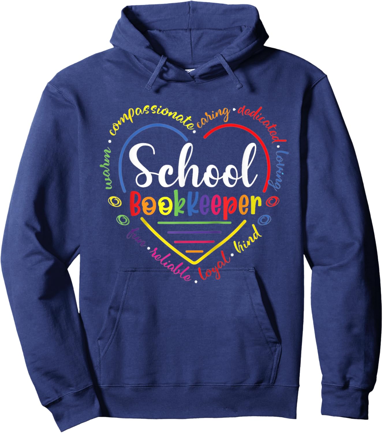 School Bookkeeper Cute Funny Back to School Hoodie - Hoodie | Navy