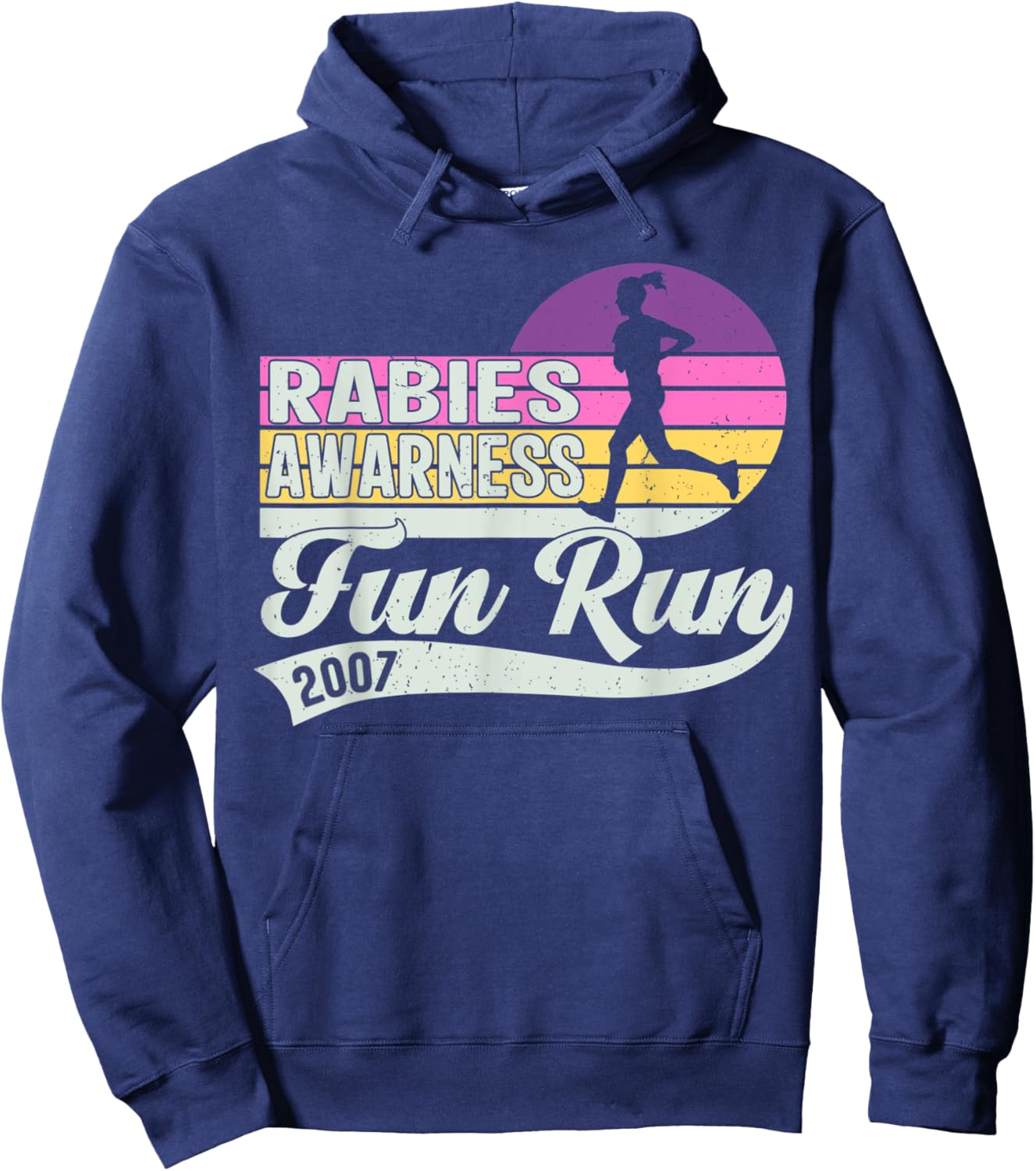 Rabies Awareness Fun Run Funny TV Comedy Running For Girls Hoodie - Hoodie | Navy