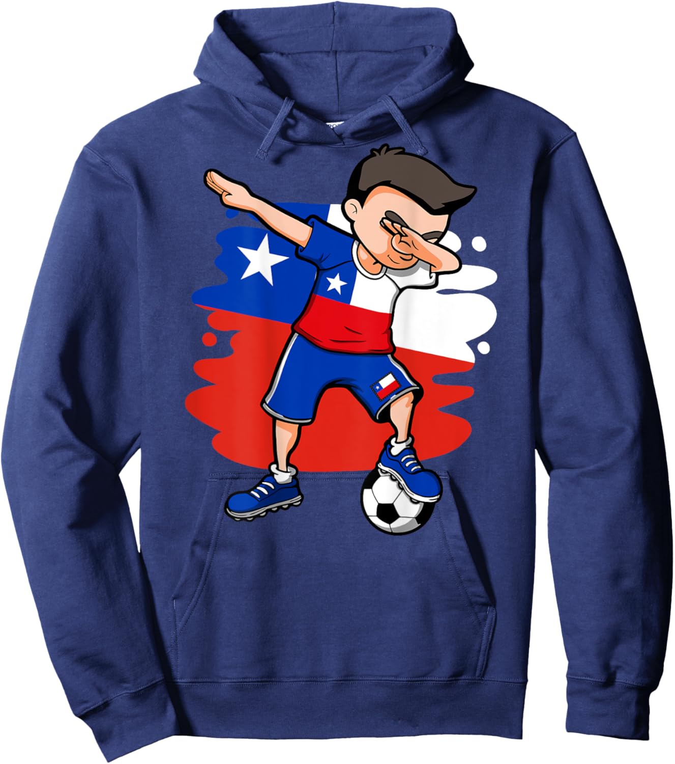 Dabbing Soccer Boy - Chile Jersey Chilean Football Lovers Hoodie - Hoodie | Navy