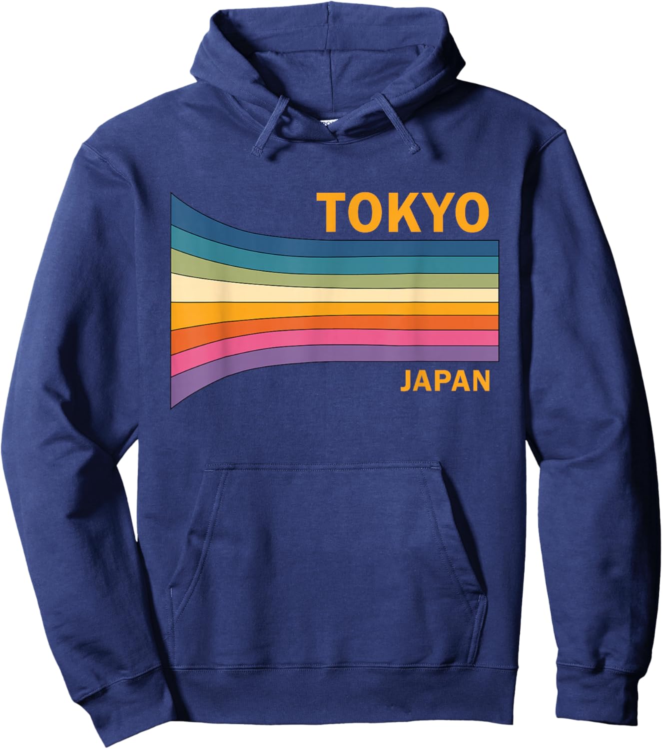 Retro Vintage 70s Tokyo Japan Hoodie - Hoodie | Navy