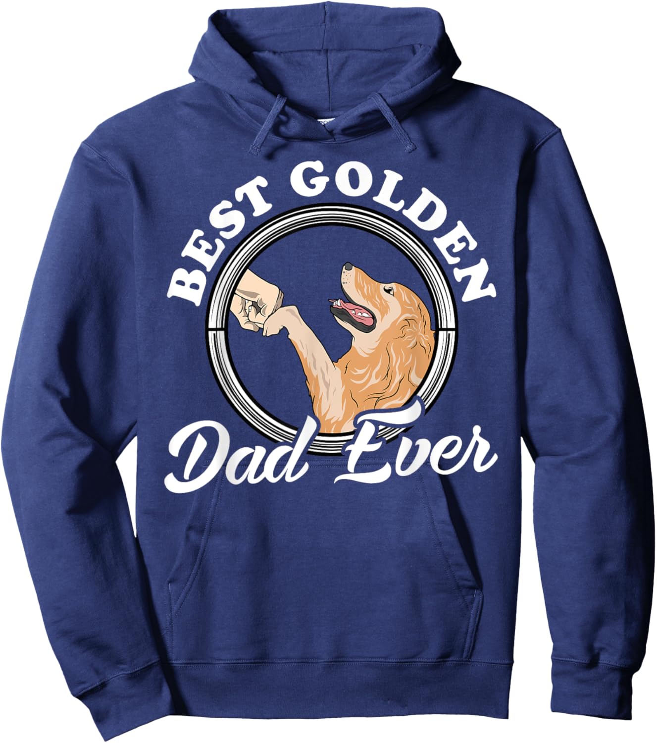 Golden Retriever Lovers Design Golden Retriever Dad Hoodie - Hoodie | Navy
