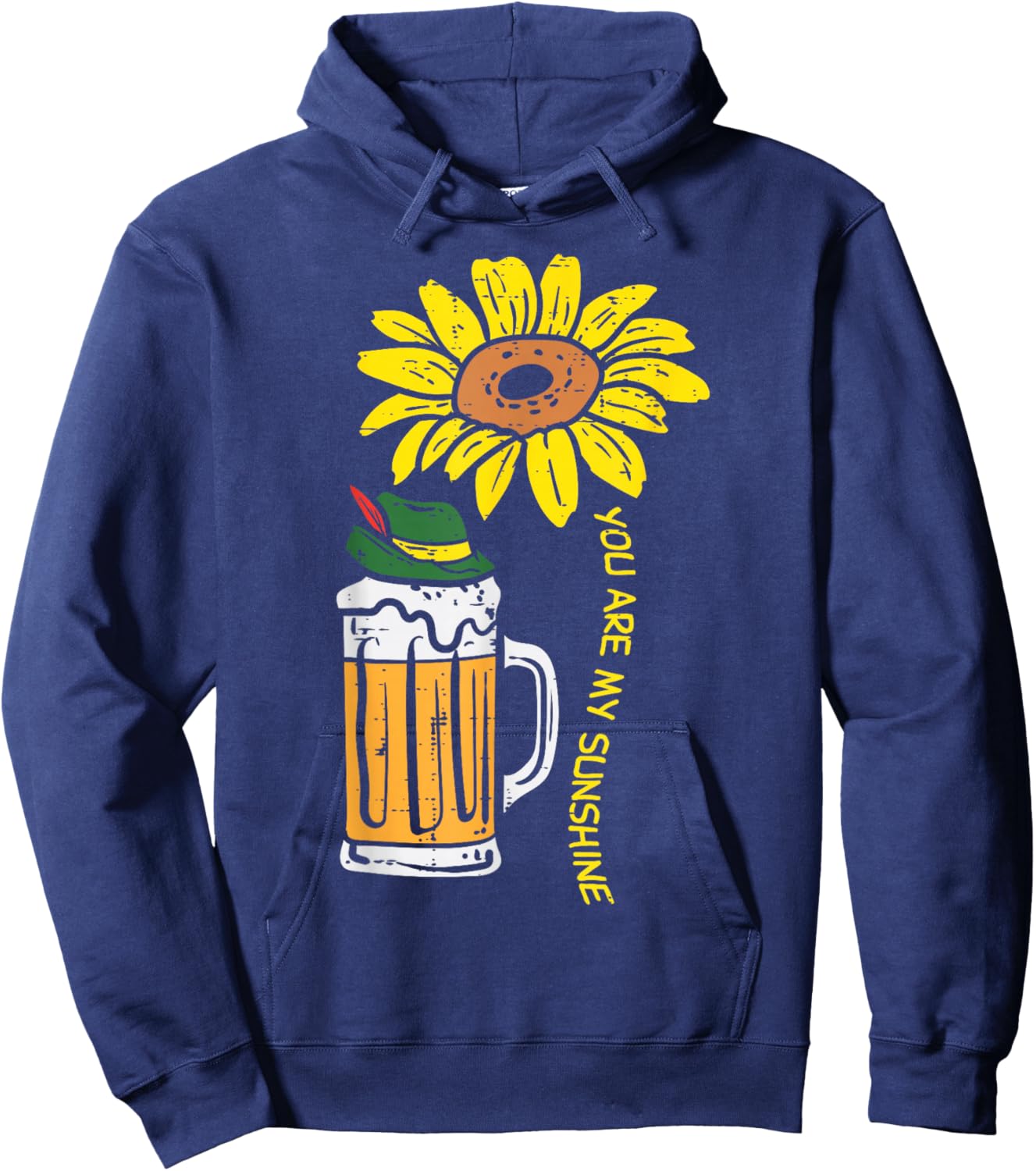 You My Sunshine Sunflower Oktoberfest Beers German Women Hoodie - Hoodie | Navy