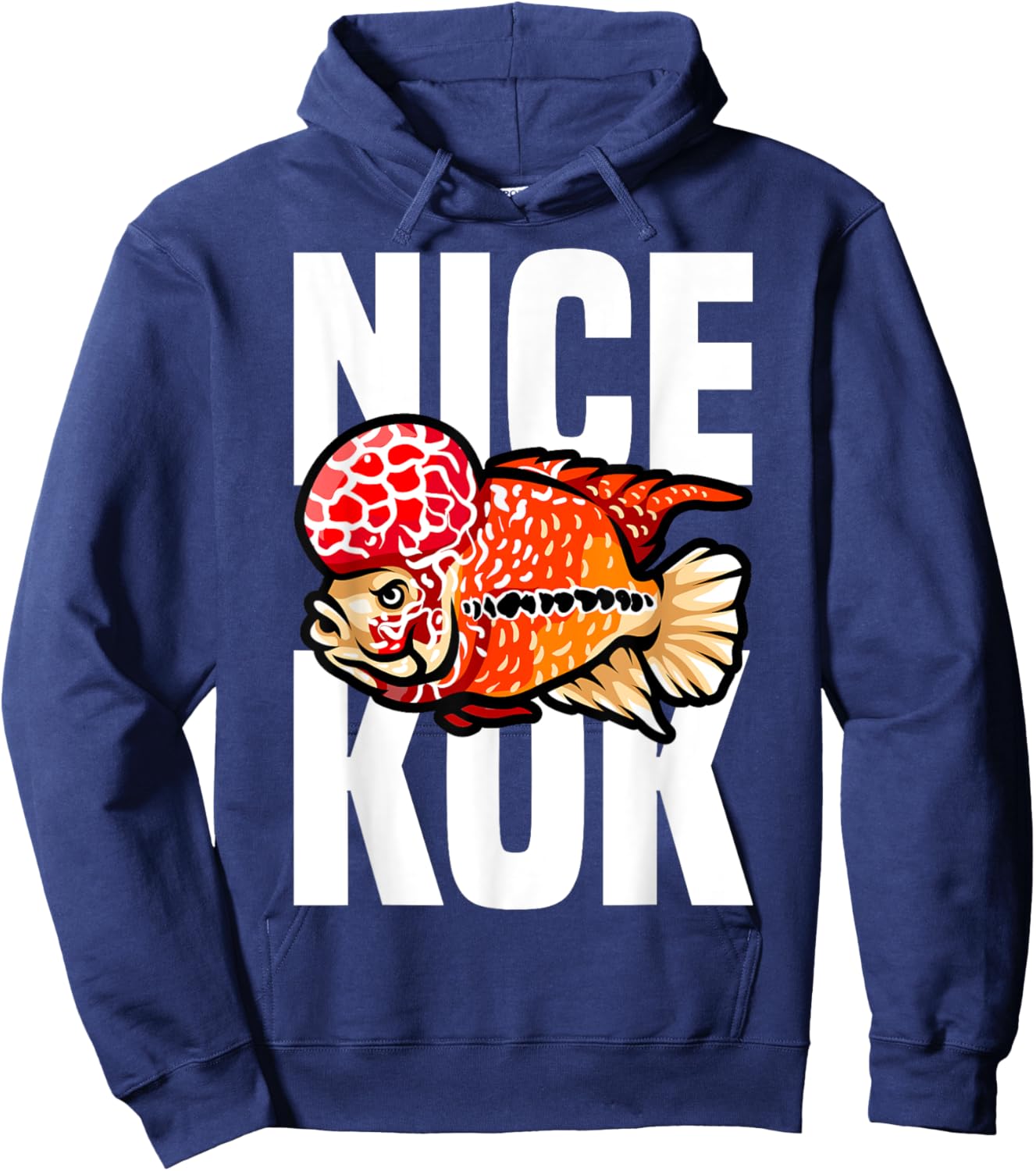 Nice Kok Funny Flowerhorn Cichlid Fish Keeper Hoodie - Hoodie | Navy