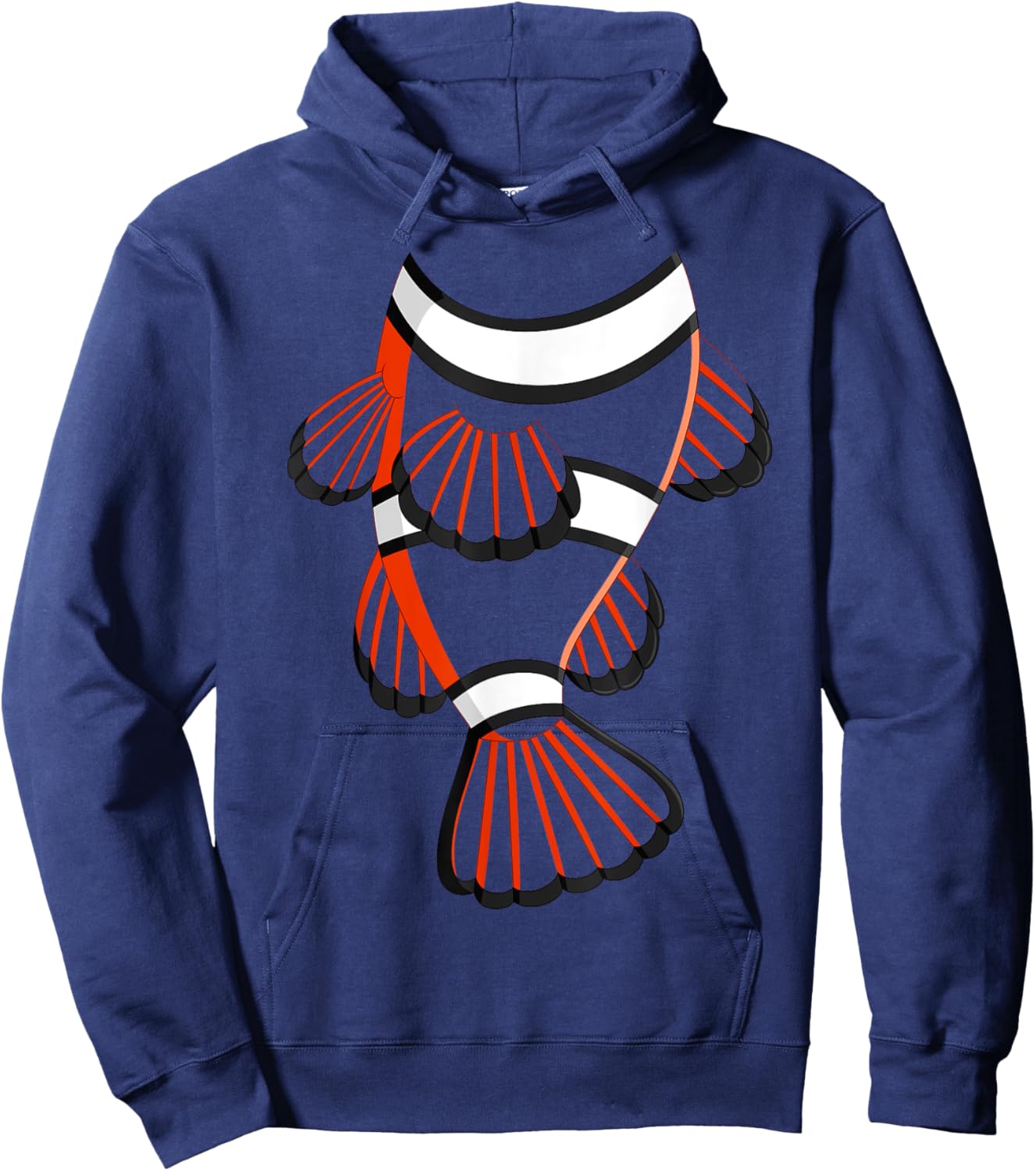 Clown Fish Animal Last Minute Halloween DIY Costume Funny Hoodie - Hoodie | Navy