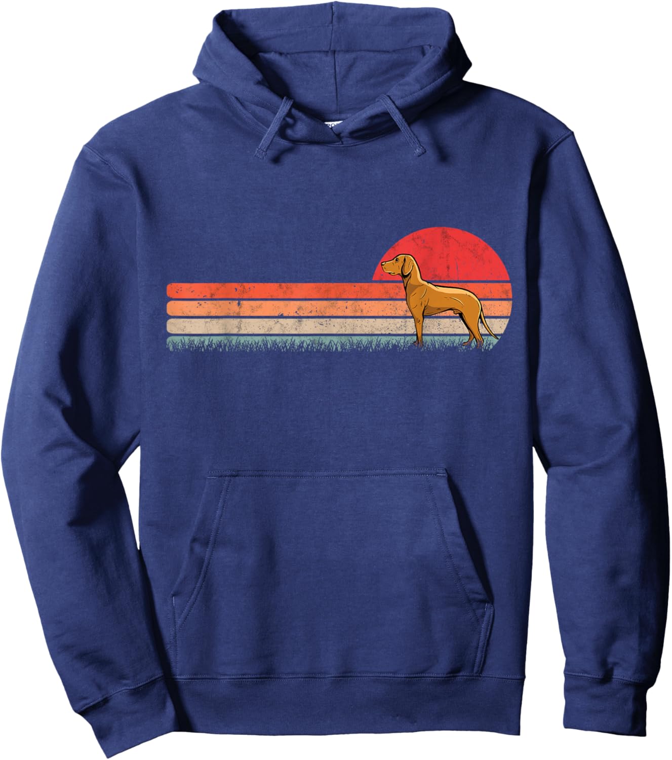 Magyar Vizsla Retro Wirehaired Pointer Vizsla Hoodie - Hoodie | Navy