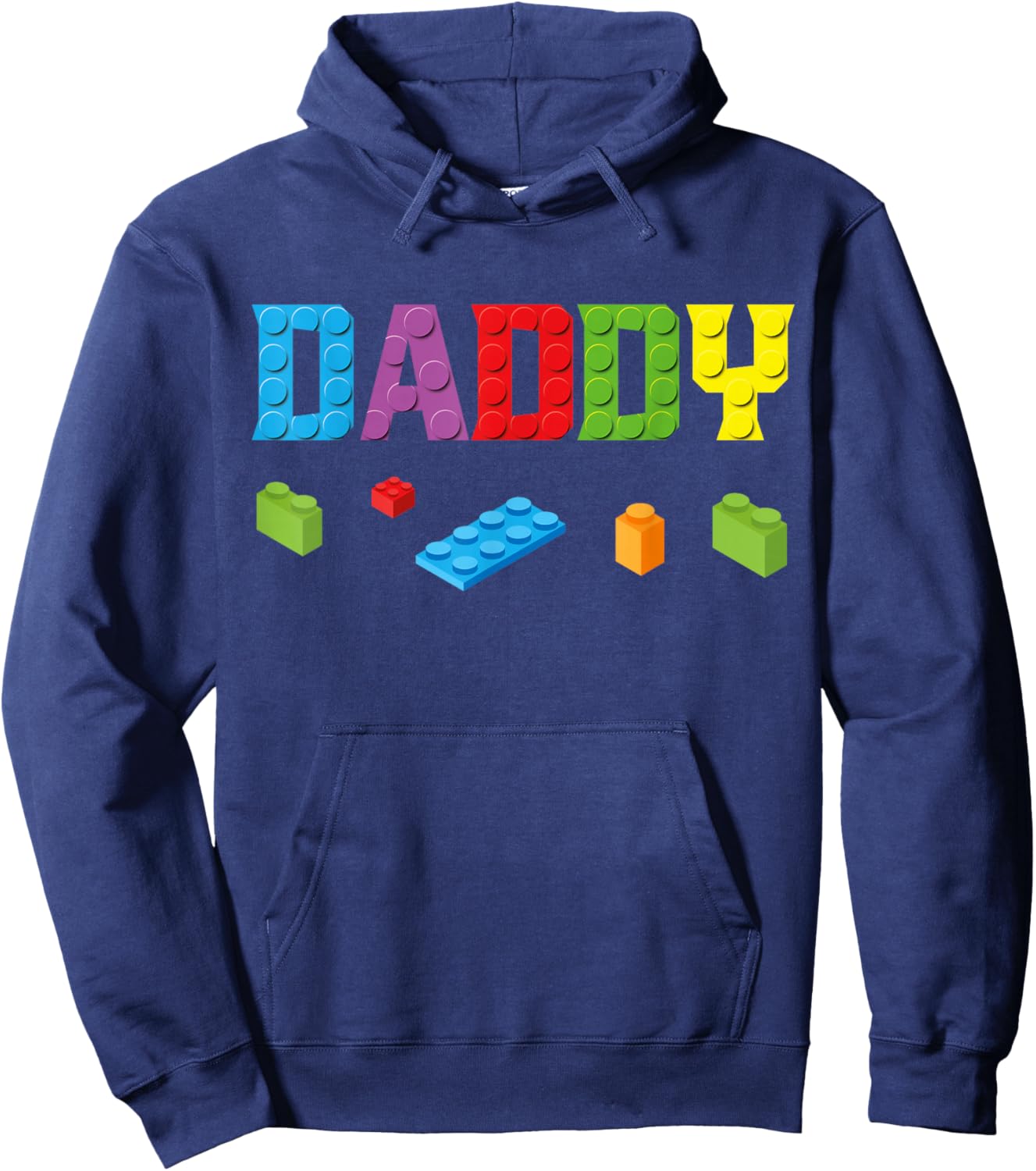 Daddy Master Builder Building Bricks Blocks Family Set Hoodie - Hoodie | Navy