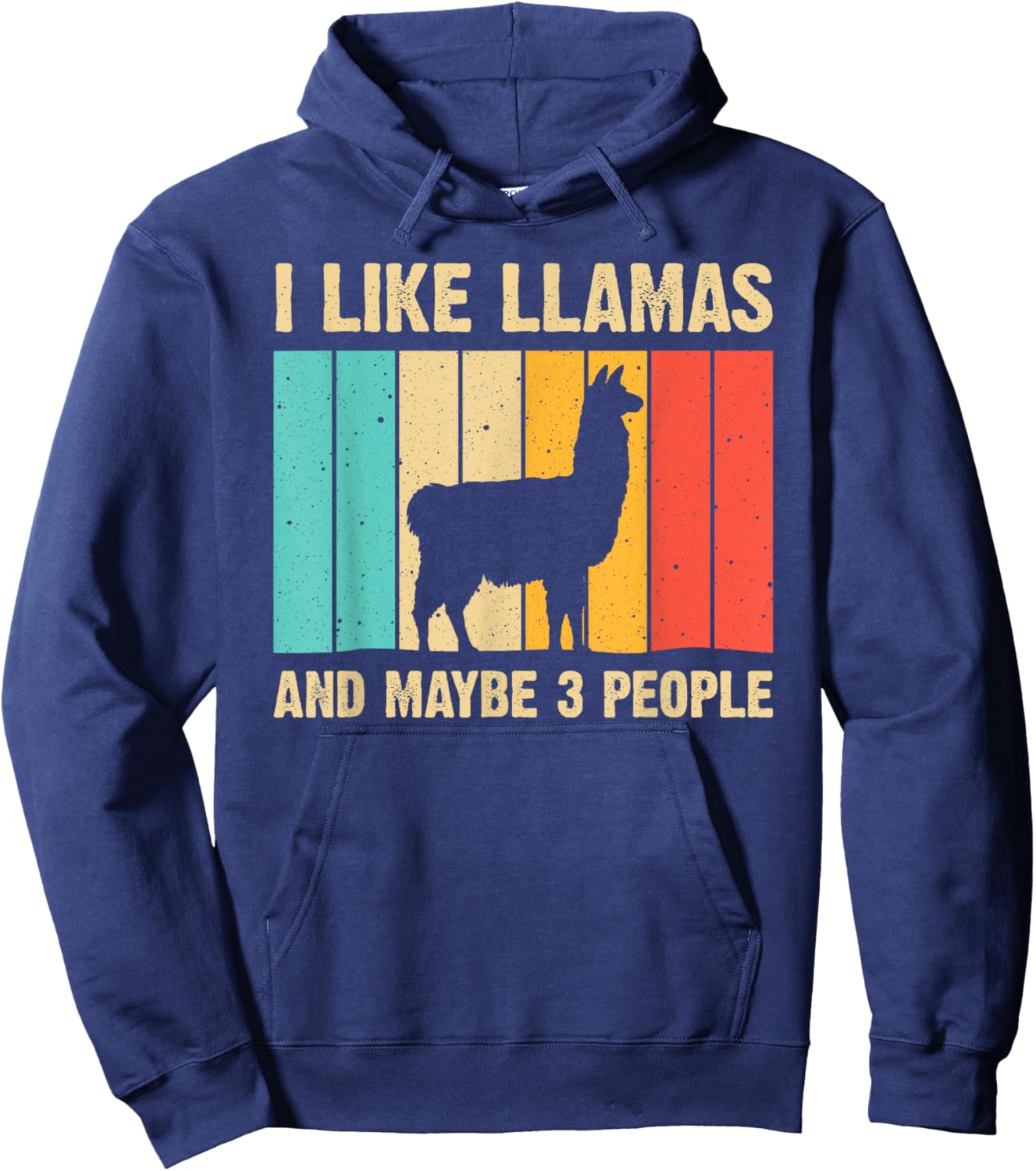 Funny Llama Design For Kids Men Women Alpaca Lover Farming Hoodie - Hoodie | Navy