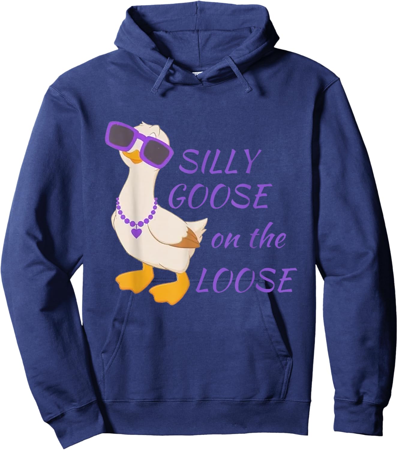 Silly Goose On The Loose Funny Boys Girls Kids Gift Hoodie - Hoodie | Navy