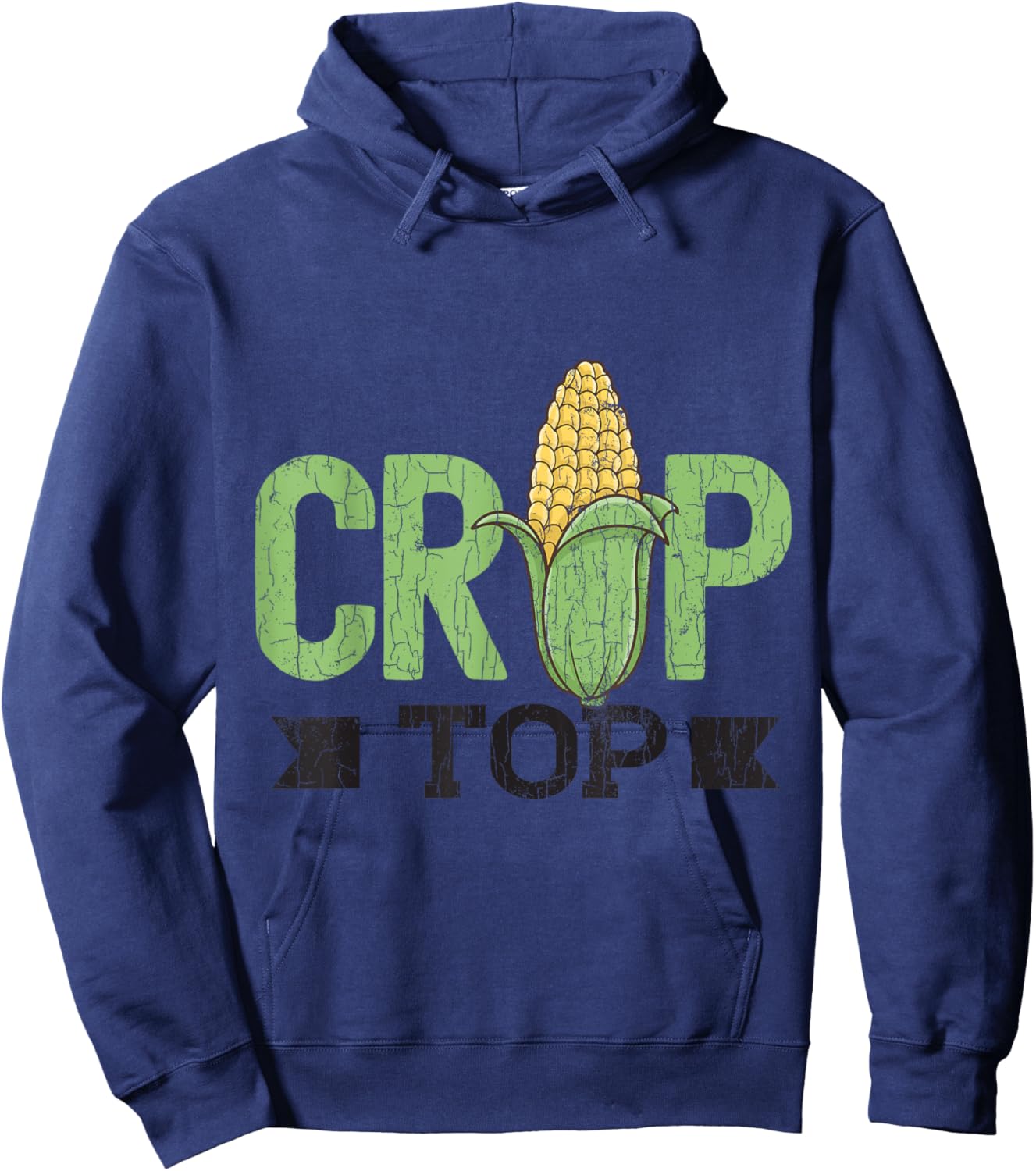 Corn Crop Top Funny Farming Farmer Tractor Farm Graphic Hoodie - Hoodie | Navy