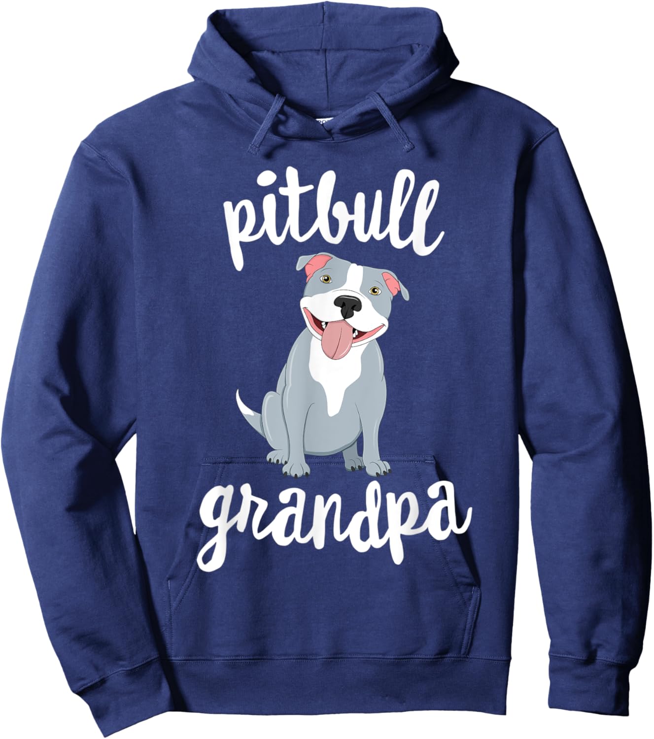 Pitbull Grandpa Pawpa Dog Grandparents Grand Paw Men Women Kids Hoodie - Hoodie | Navy