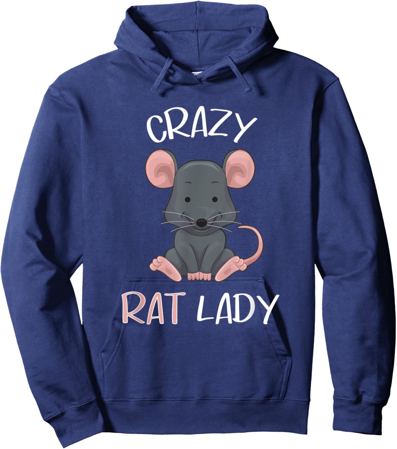 Crazy Rat Lady - Funny and cool Rat Hoodie - Hoodie | Navy