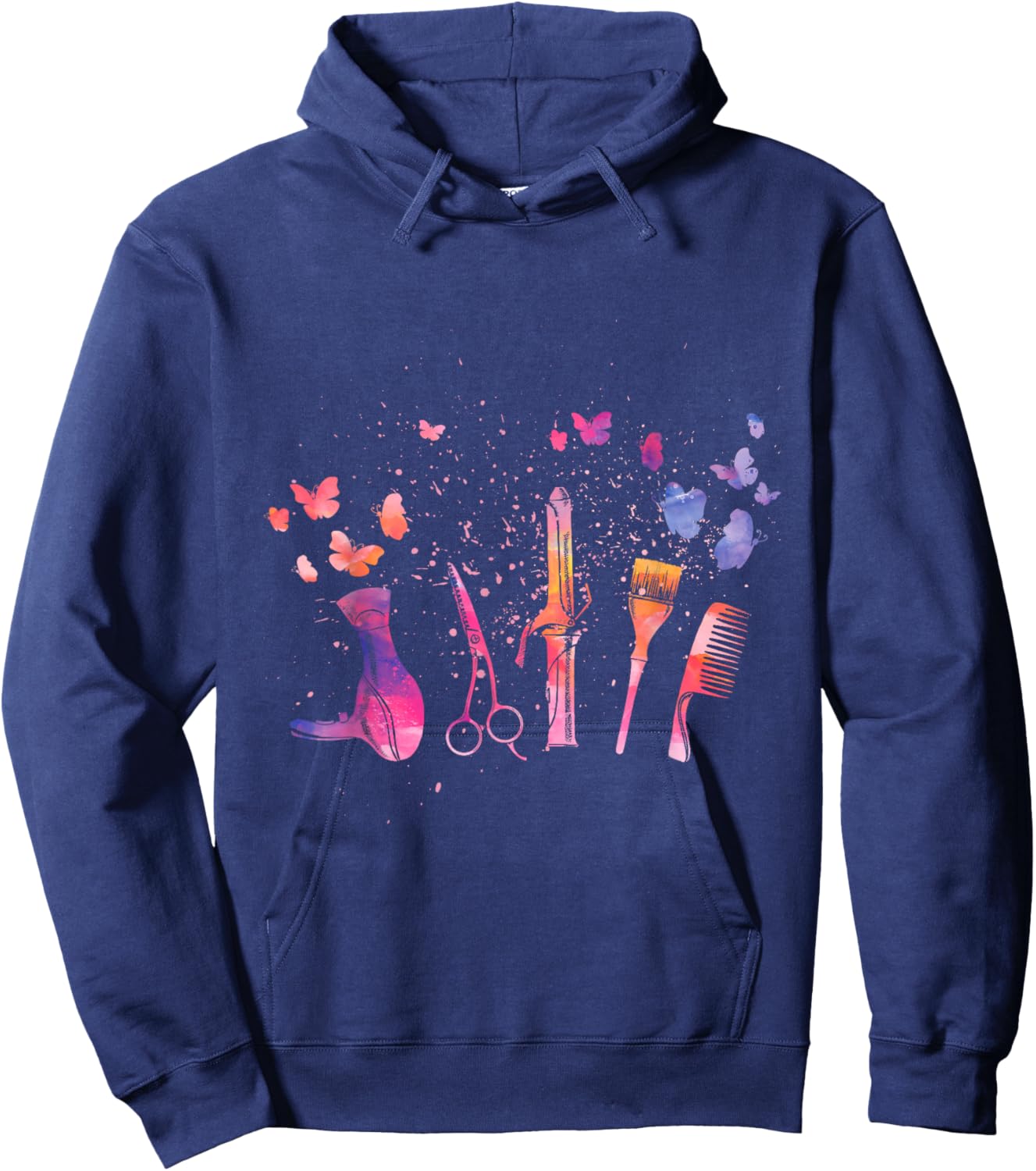 Hair Stylist Hairdresser Tools Makeup Artist & Hairstylist Hoodie - Hoodie | Navy