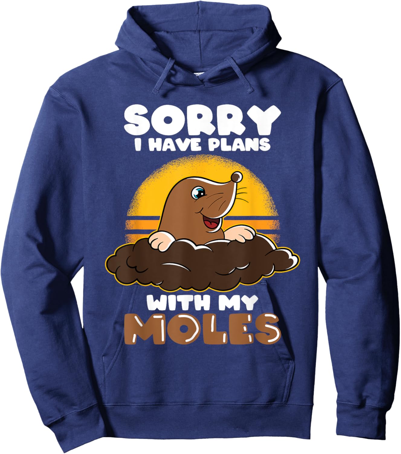 Mole Day Mole Hunter Cute Mole Funny Mole Plans with Mole Hoodie - Hoodie | Navy
