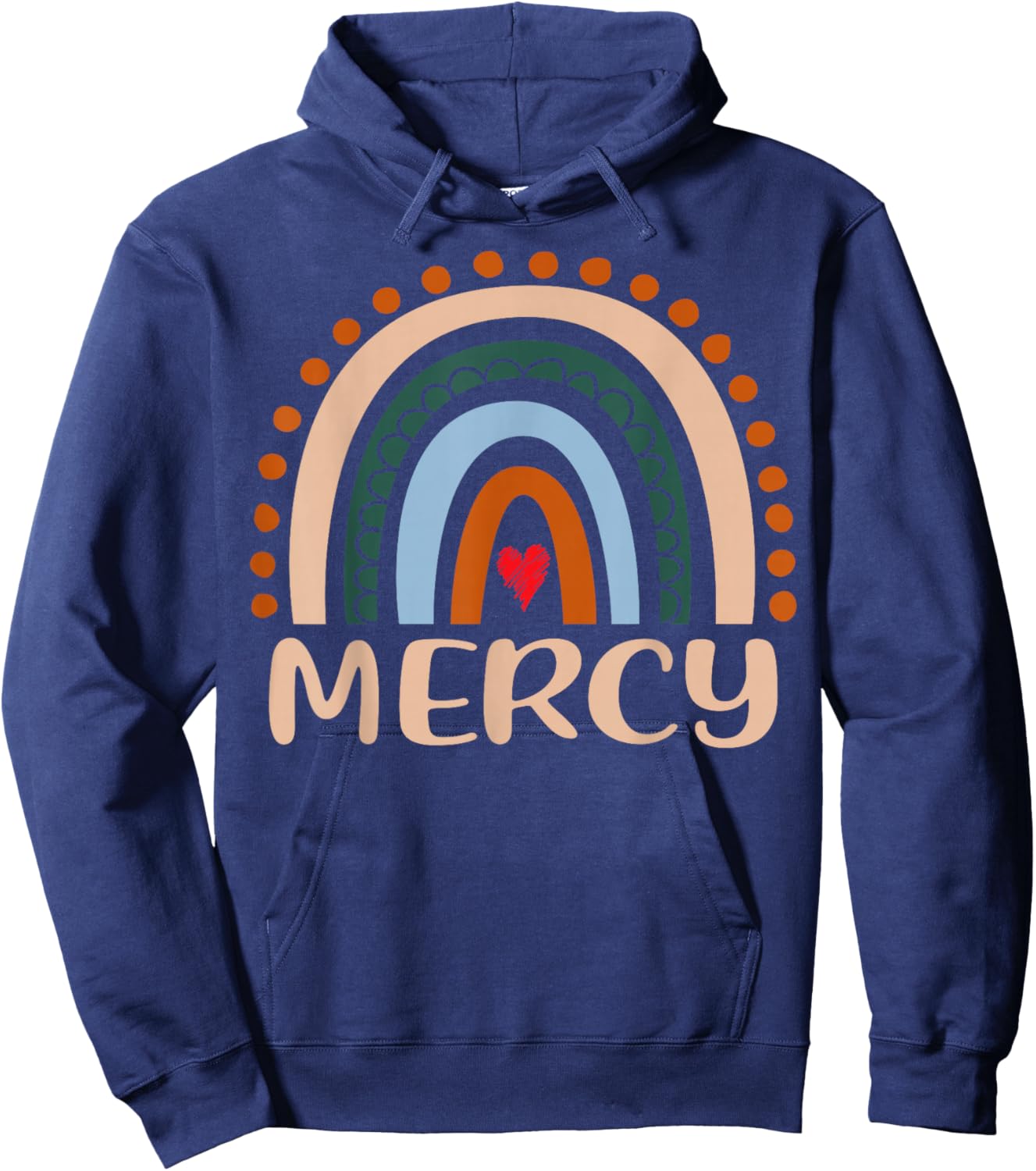 Mercy Name Personalized Funny Women Rainbow Mercy Hoodie - Hoodie | Navy