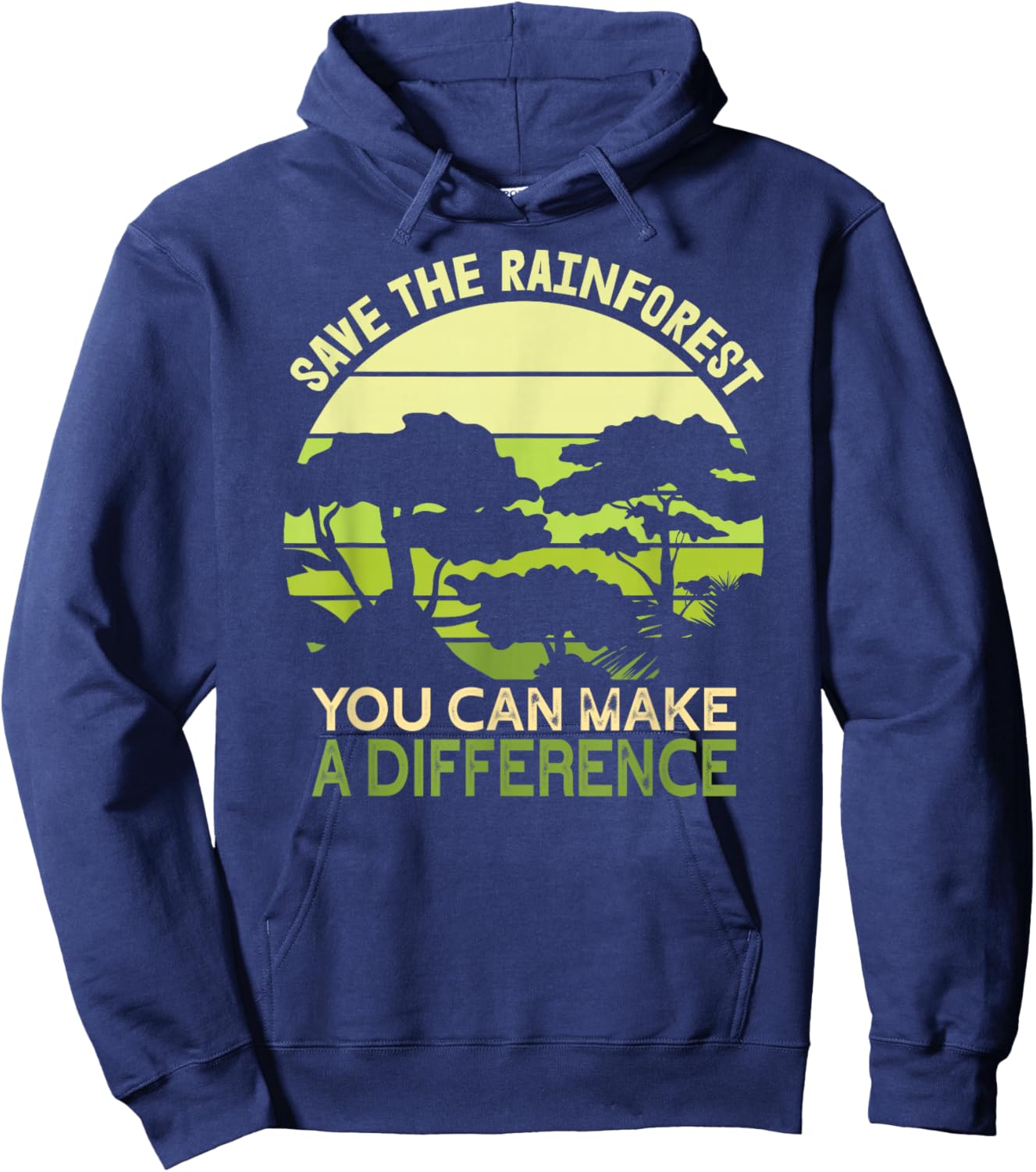 Save the Rainforest Earth Day Go Green Hoodie - Hoodie | Navy