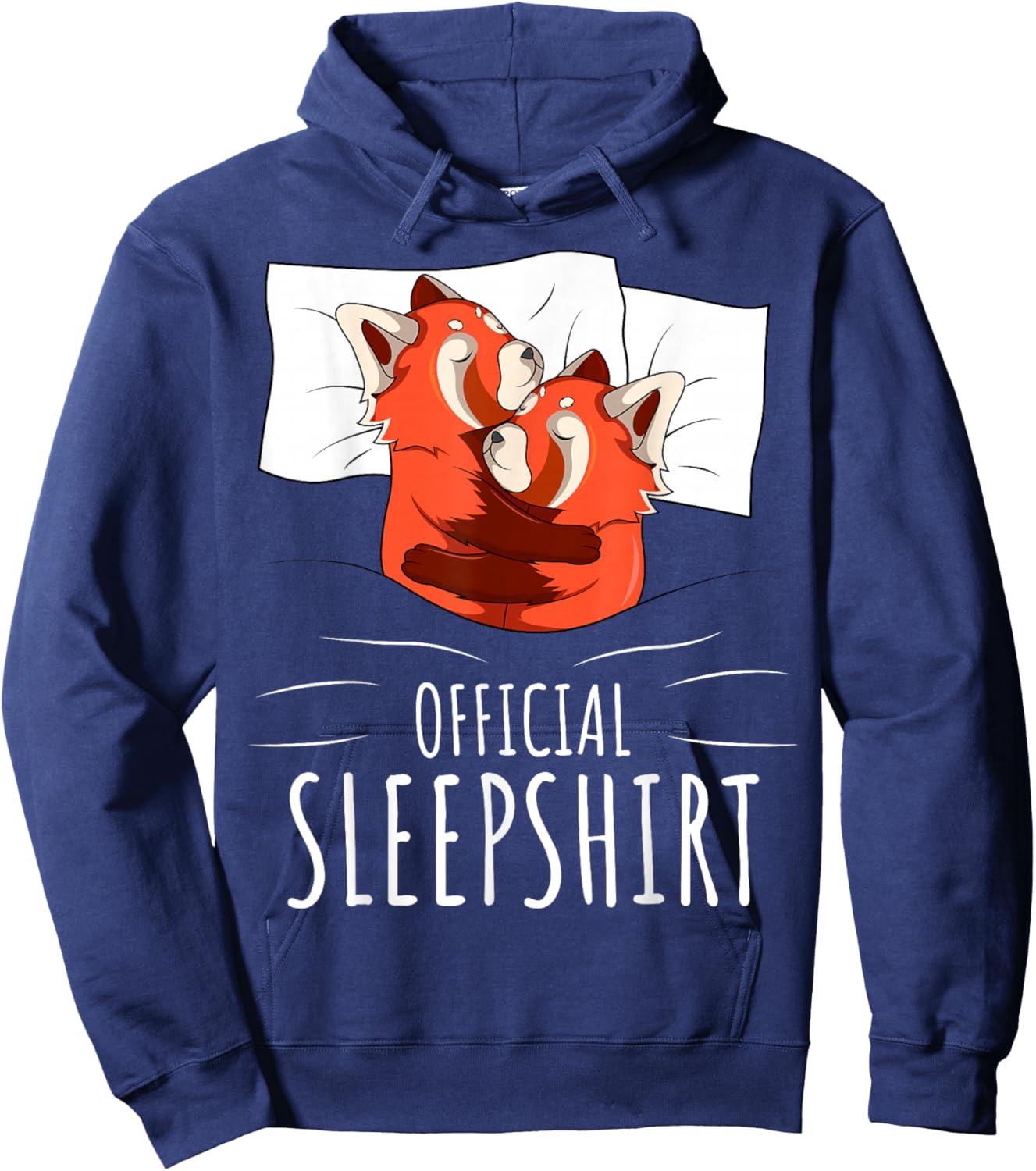 Official Panda Lover Sleep Shirt Red Hoodie - Hoodie | Navy