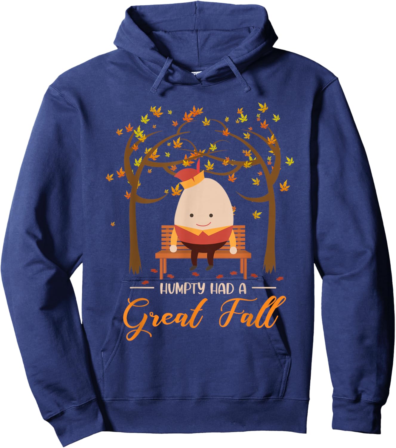 Nursery Rhymes for Kids or Humpty Dumpty sat on a Wall Hoodie - Hoodie | Navy