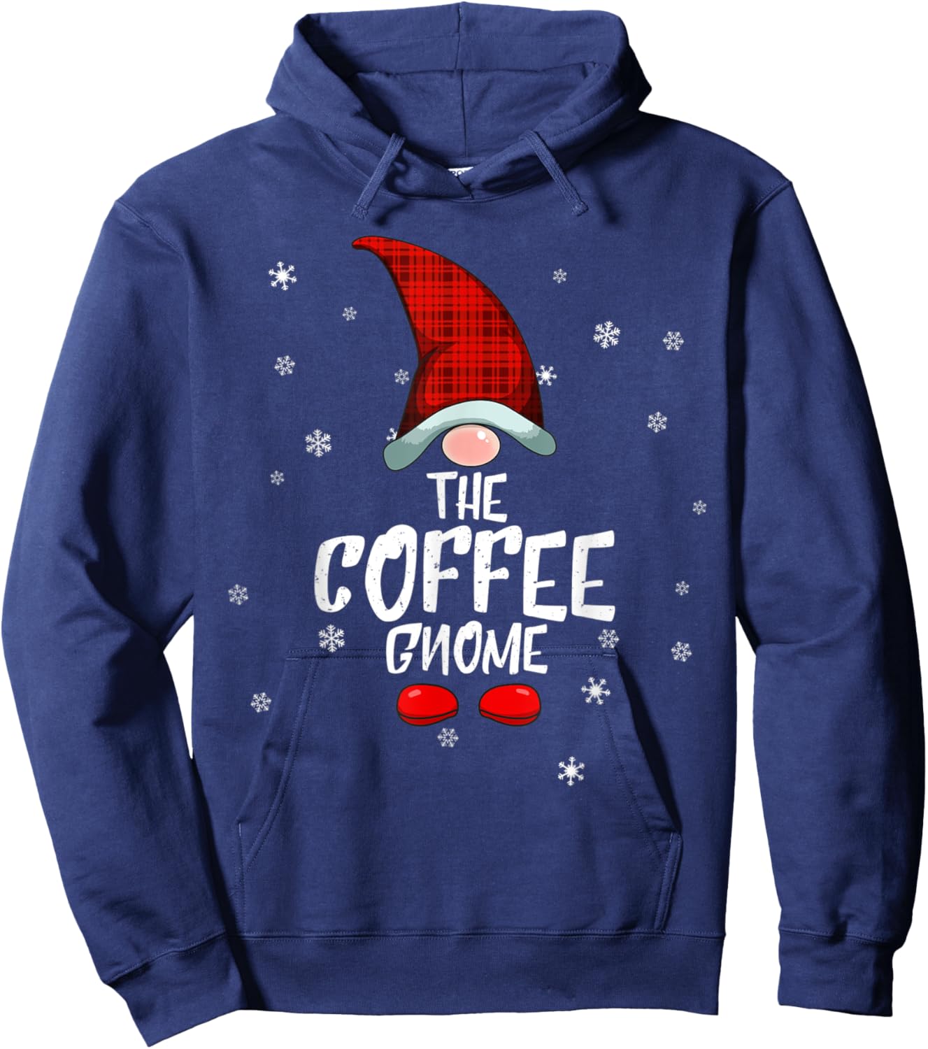 Coffee Gnome Family Christmas Pajama Coffee Gnome Hoodie - Hoodie | Navy