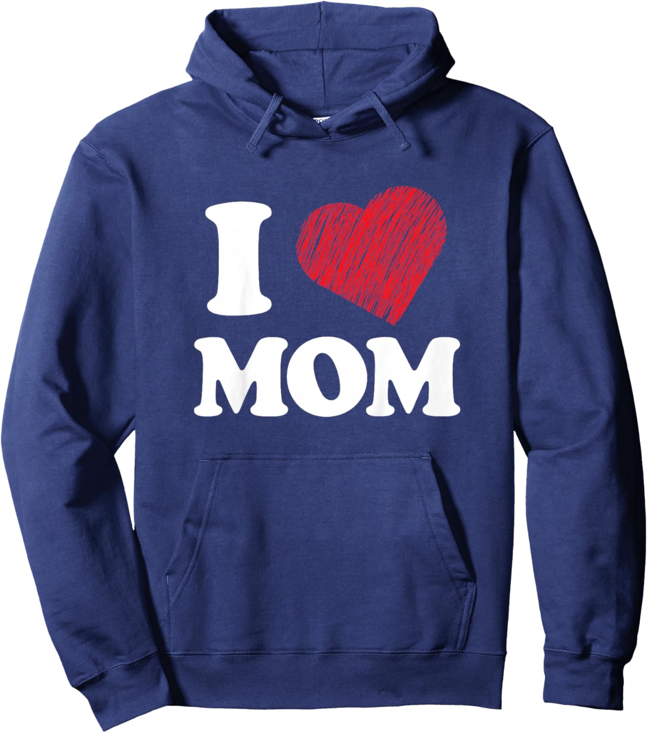 Kids I Love Mom Hoodie - Hoodie | Navy