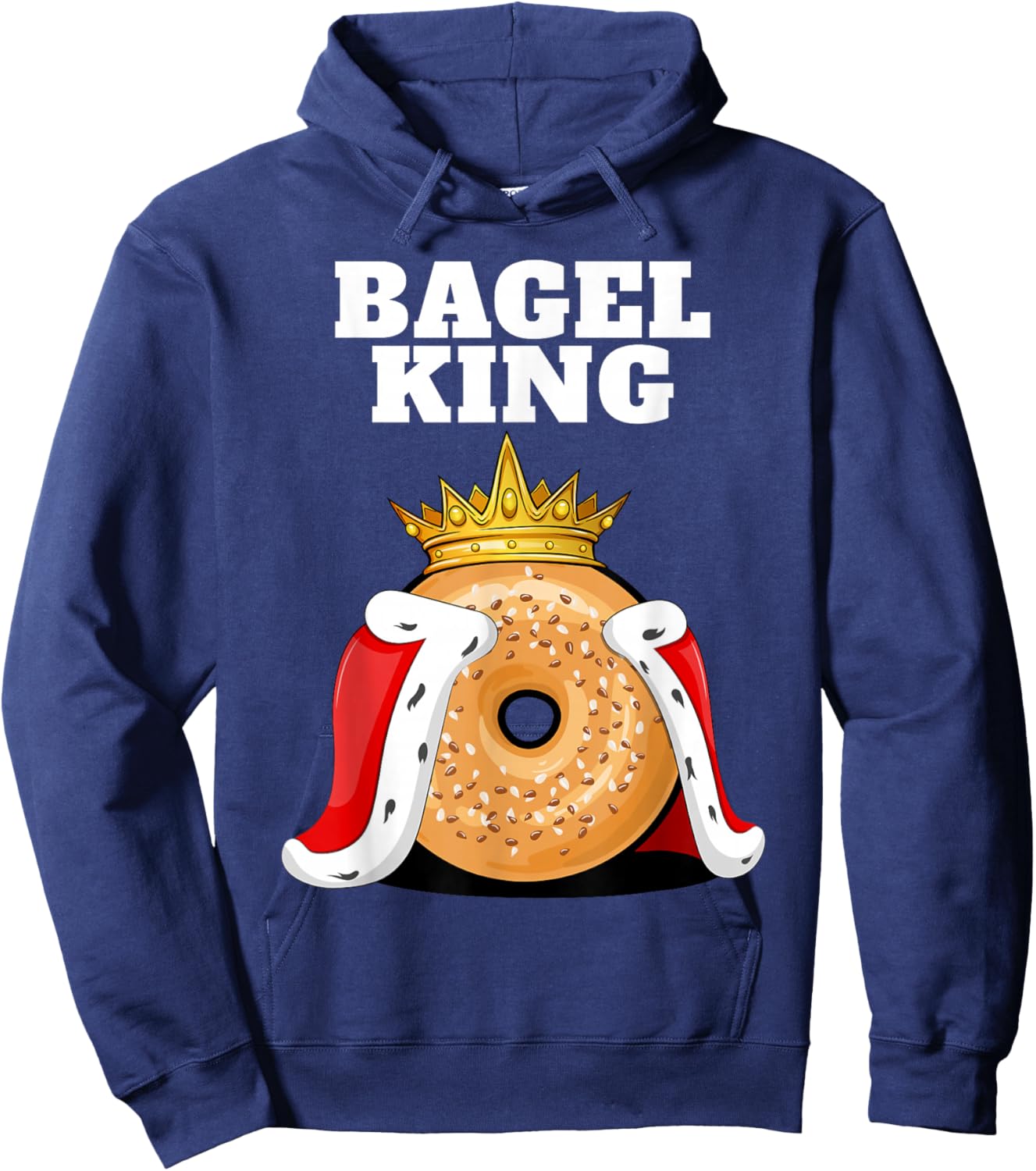Bagel King | Bagel Lover Shirt | Cute Bagel Hoodie - Hoodie | Navy