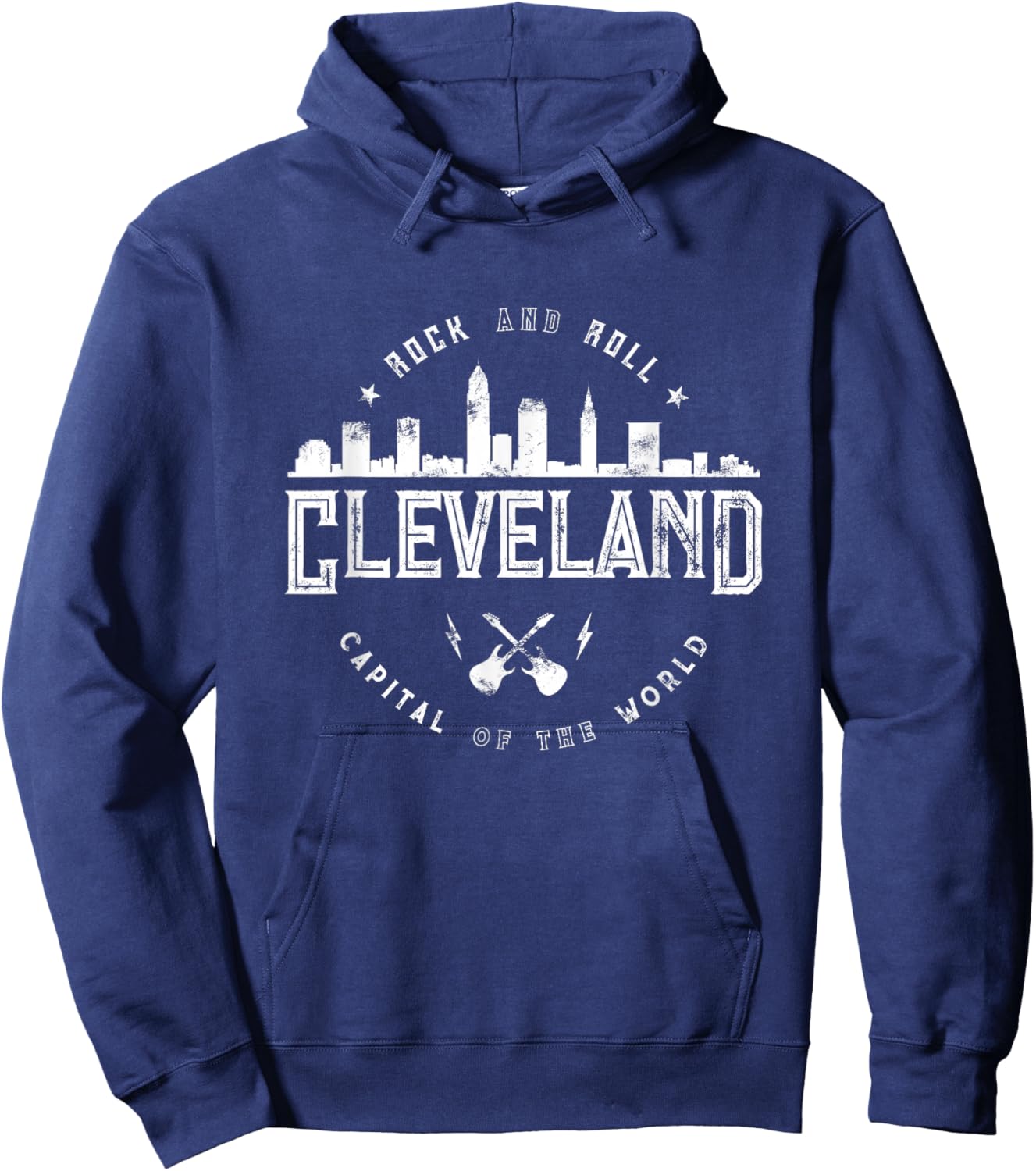 Rock and Roll Guitars Cleveland Hoodie - Hoodie | Navy
