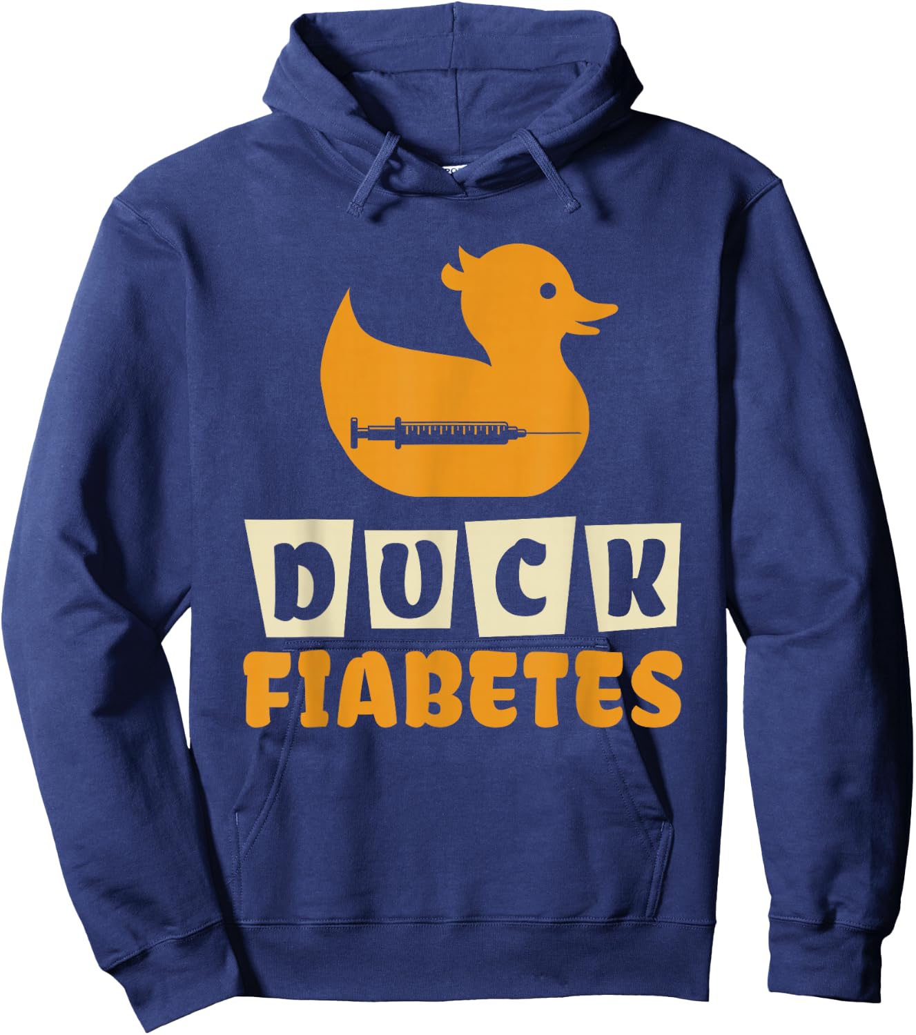 Duck Fiabetes - Diabetes Awareness T1D Duck Hoodie - Hoodie | Navy