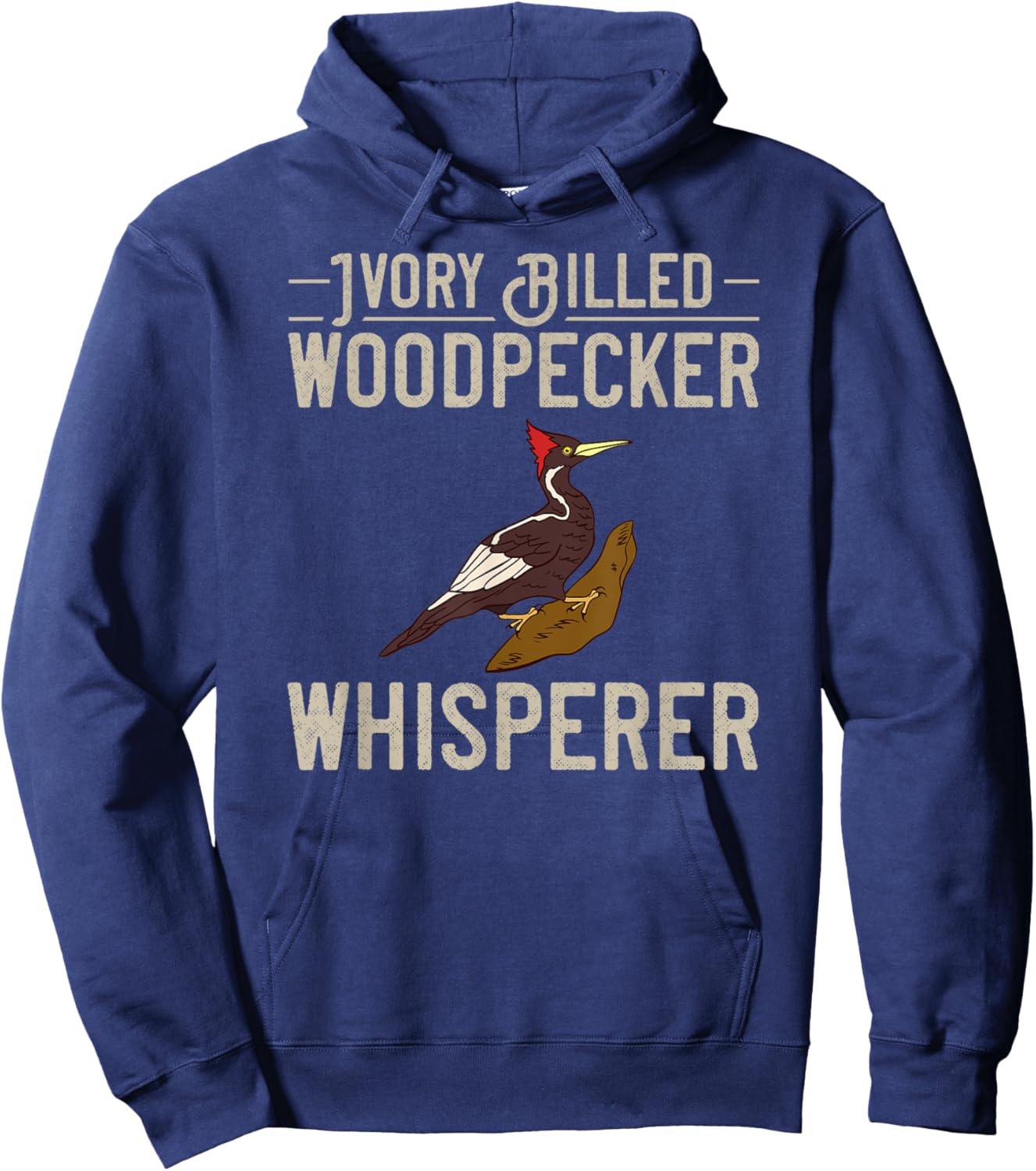 Ivory Billed Woodpecker Bird Feeder House Birdwatching Hoodie - Hoodie | Navy