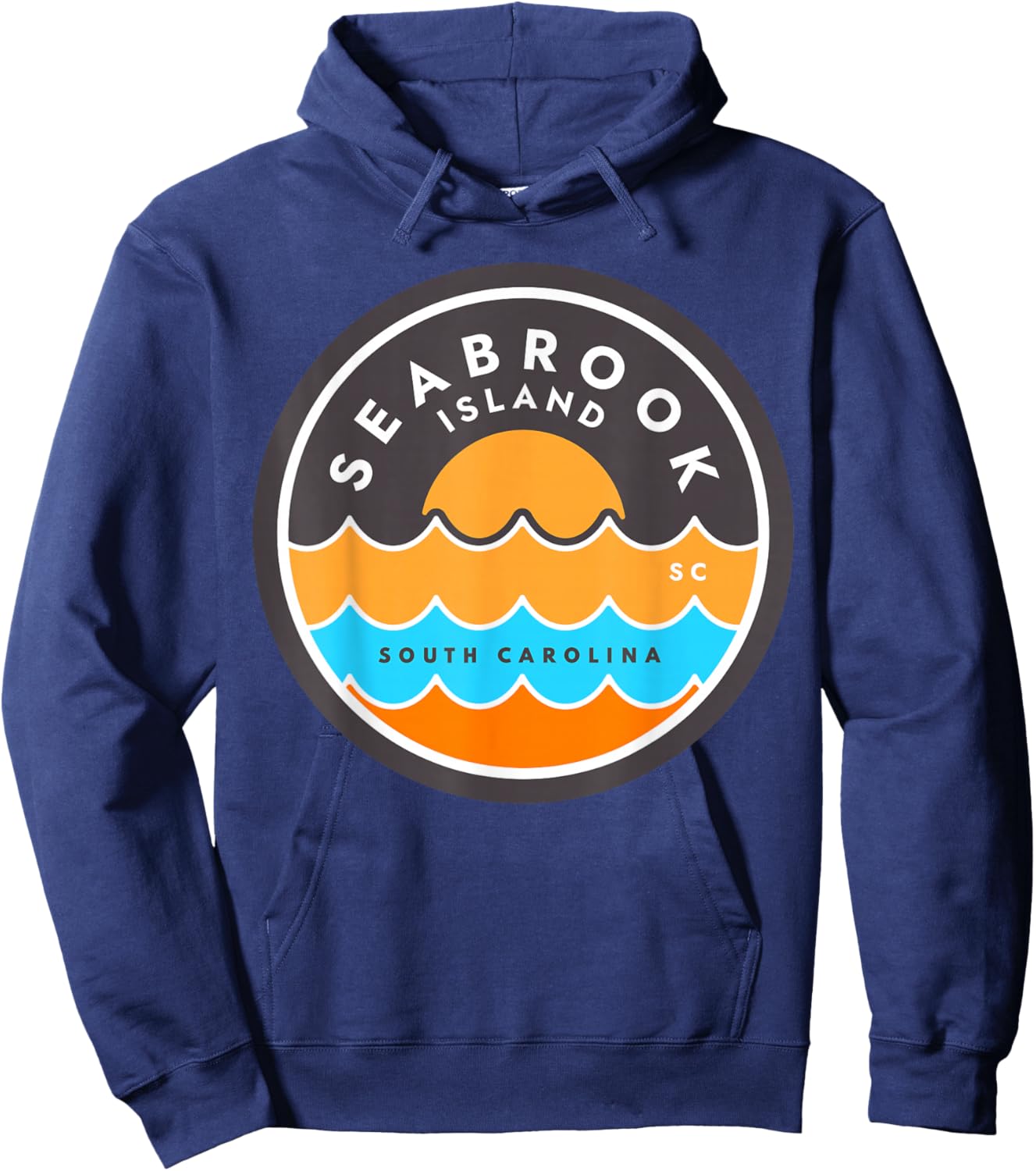 Seabrook Island Beach South Carolina SC Summer Vacation Hoodie - Hoodie | Navy