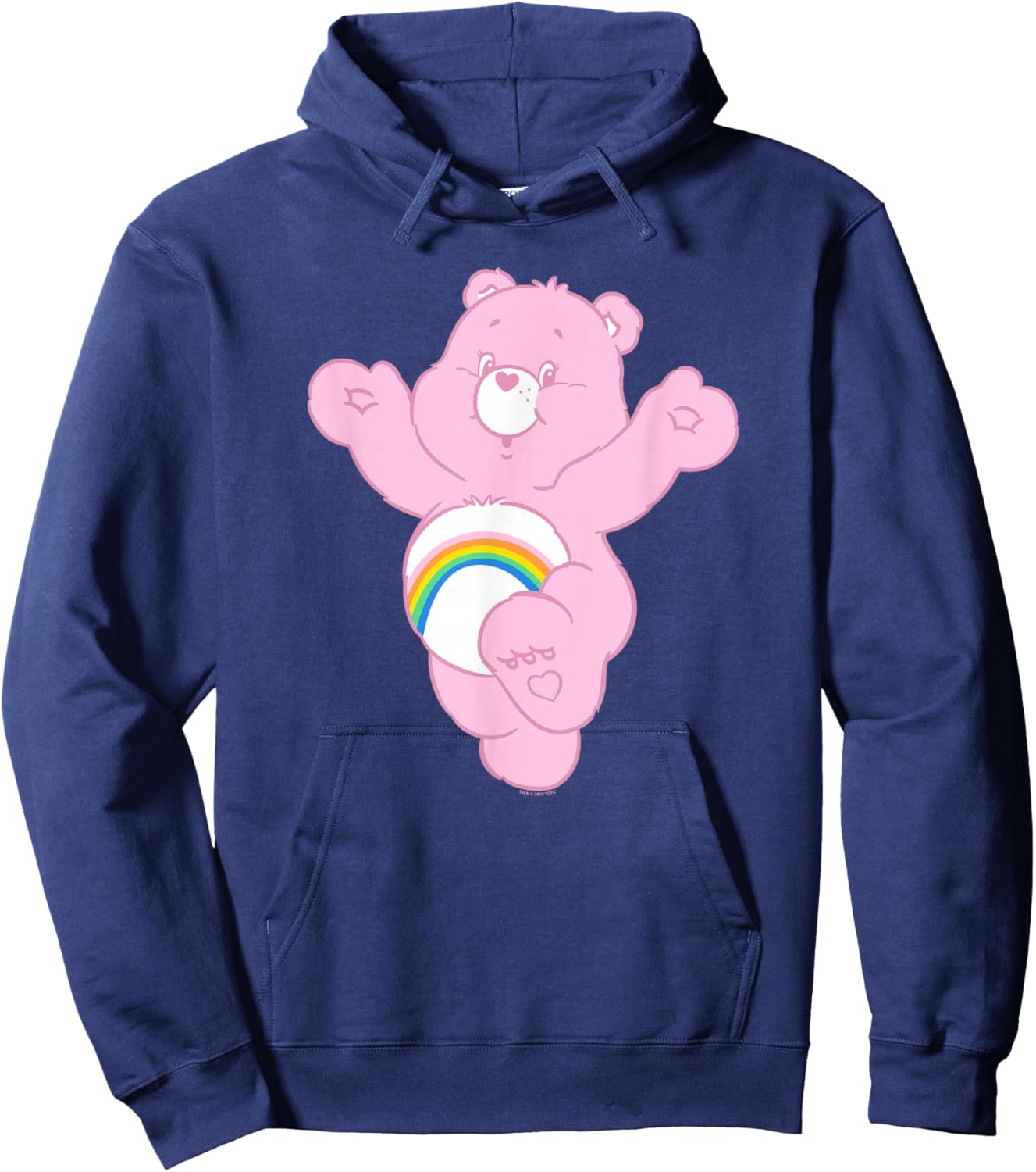 Care Bears Cheer Bear Classic Vintage Big Hug Portrait Hoodie - Hoodie | Navy