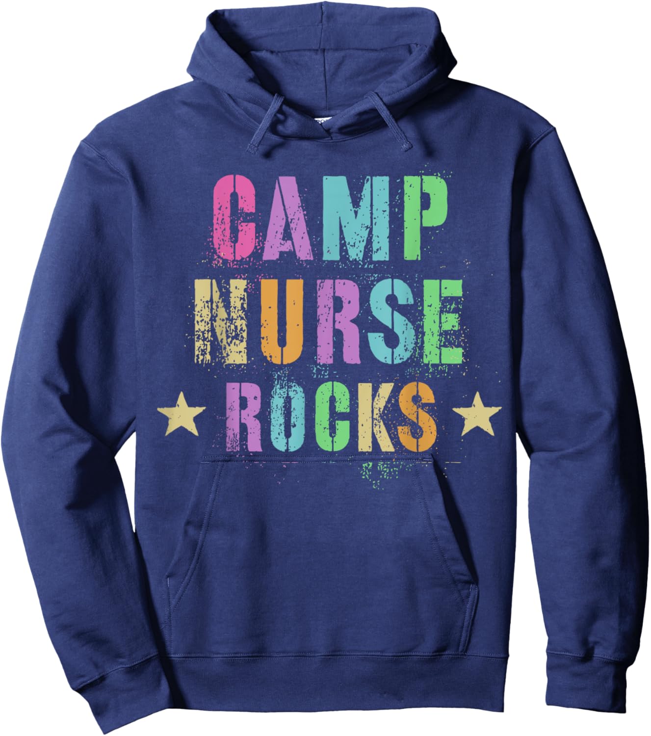CAMP NURSE ROCKS Funny Health Care Camping Medical Crew Hoodie - Hoodie | Navy