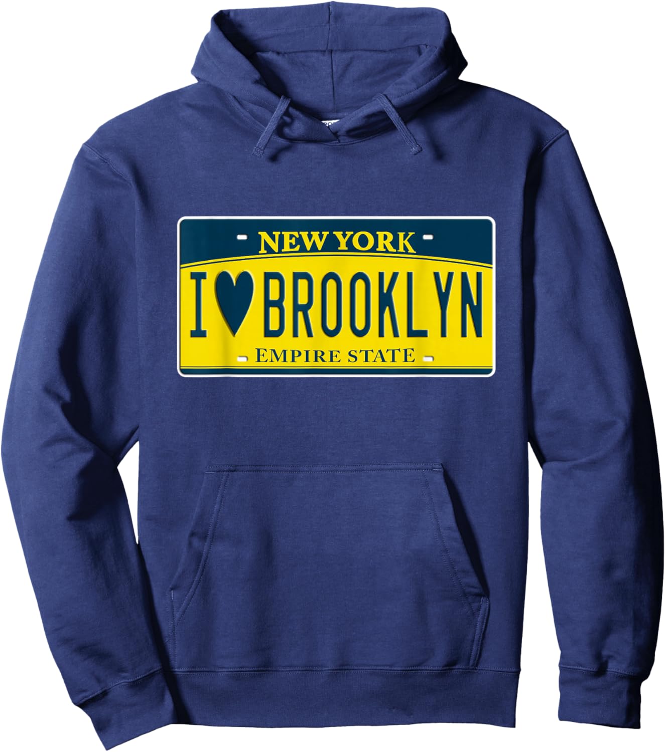I Love Brooklyn Heart New York City NY USA Home Town Hoodie - Hoodie | Navy