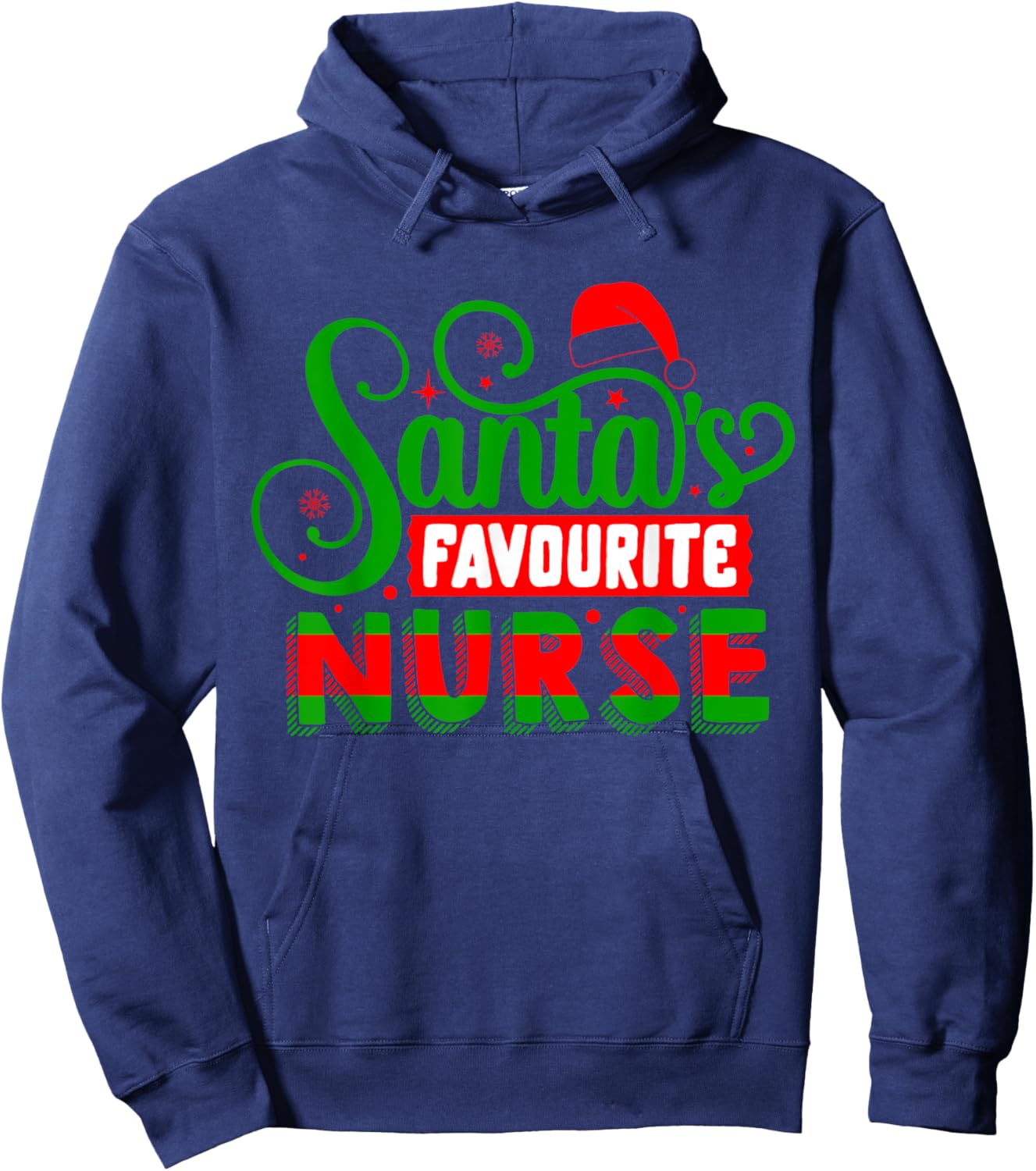 Santas Favourite Nurse | Xmas Christmas Hoodie - Hoodie | Navy