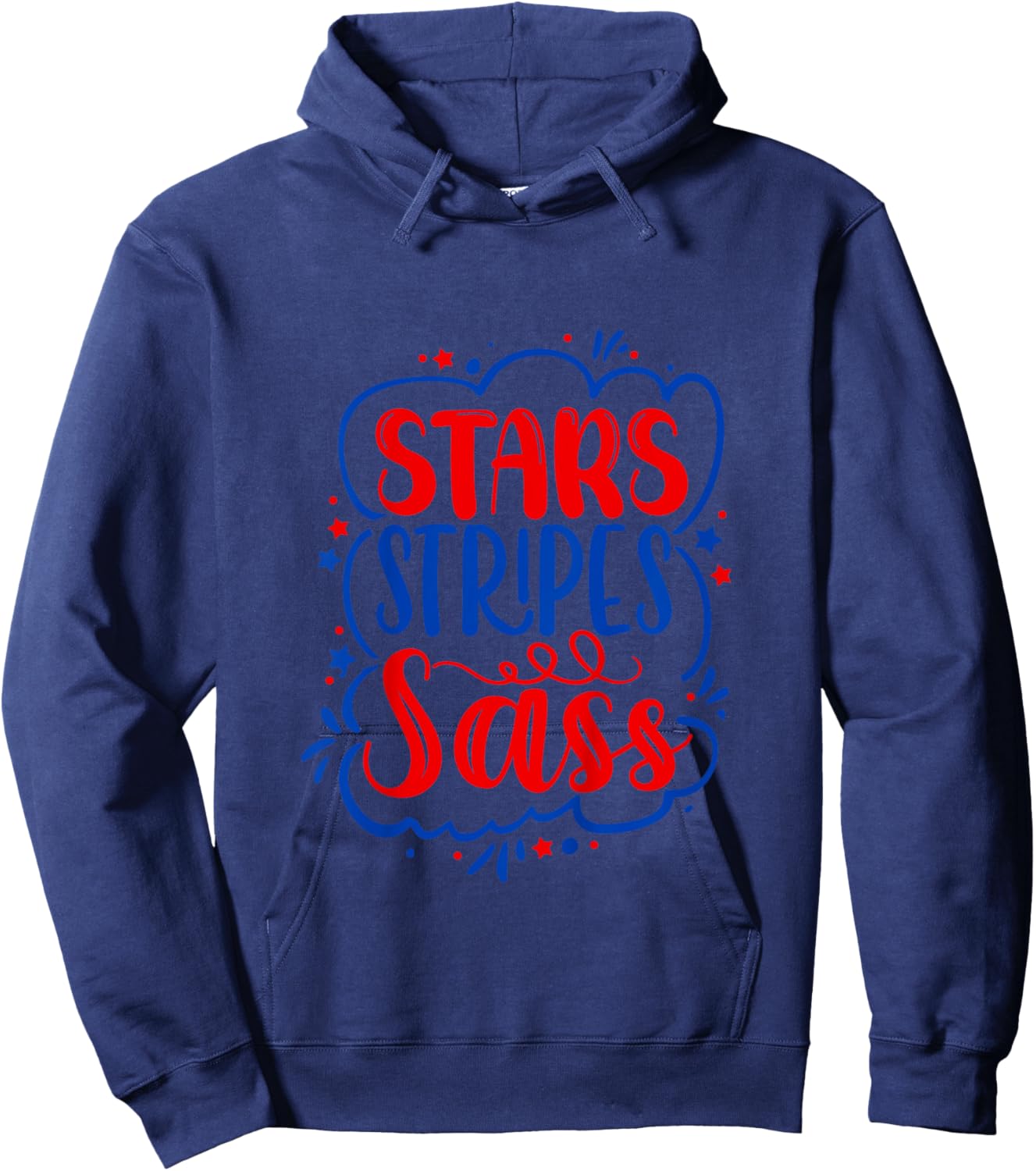 Stars Stripes Sass Funny 4th Of July Patriotic Baby Toddler for Kids Hoodie - Hoodie | Navy