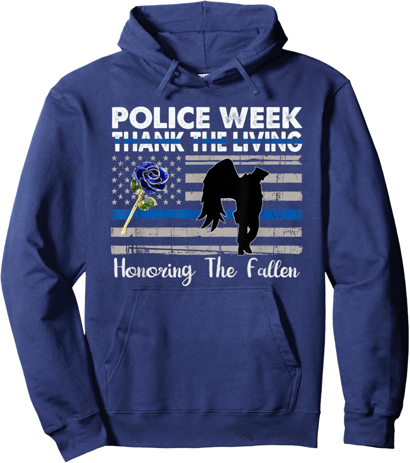 Thank The Living, Honor the Fallen National Police Week 2025 Hoodie - Hoodie | Navy