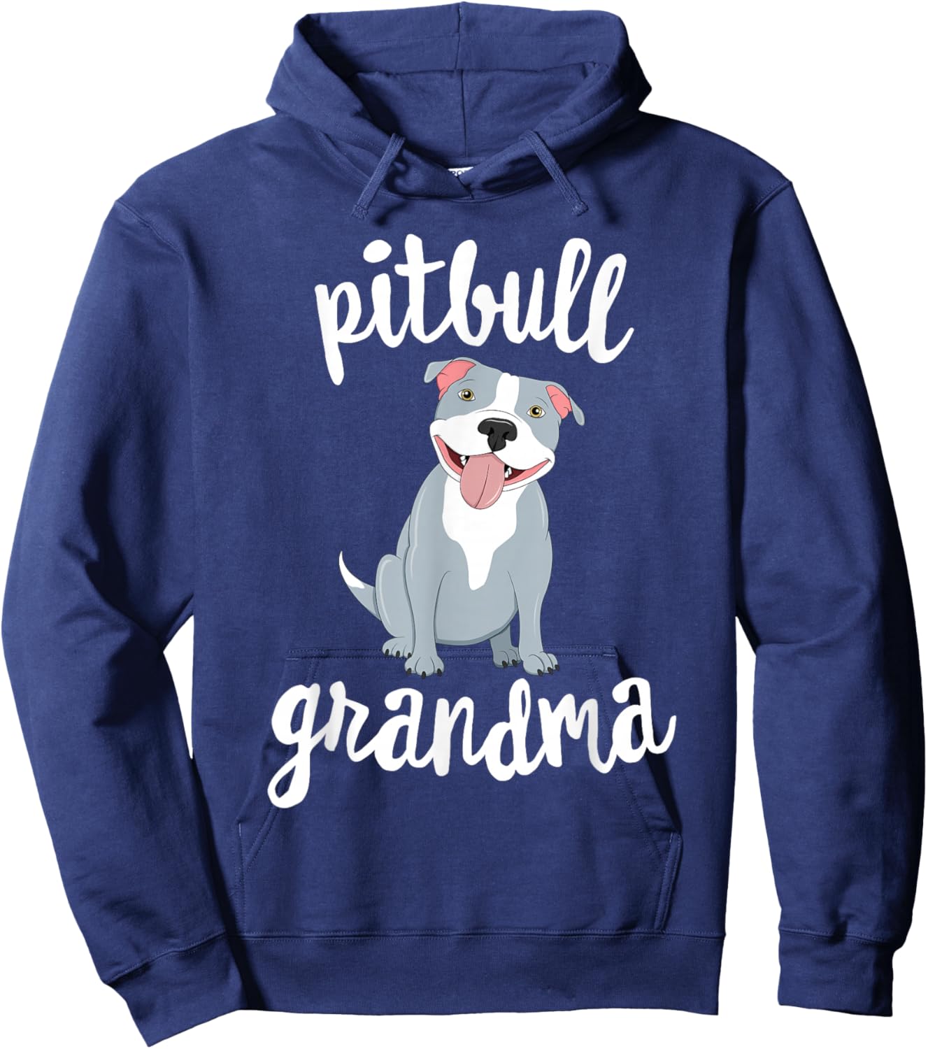 Pitbull Grandma Pawma Dog Grandparents Grand Maw Hoodie - Hoodie | Navy