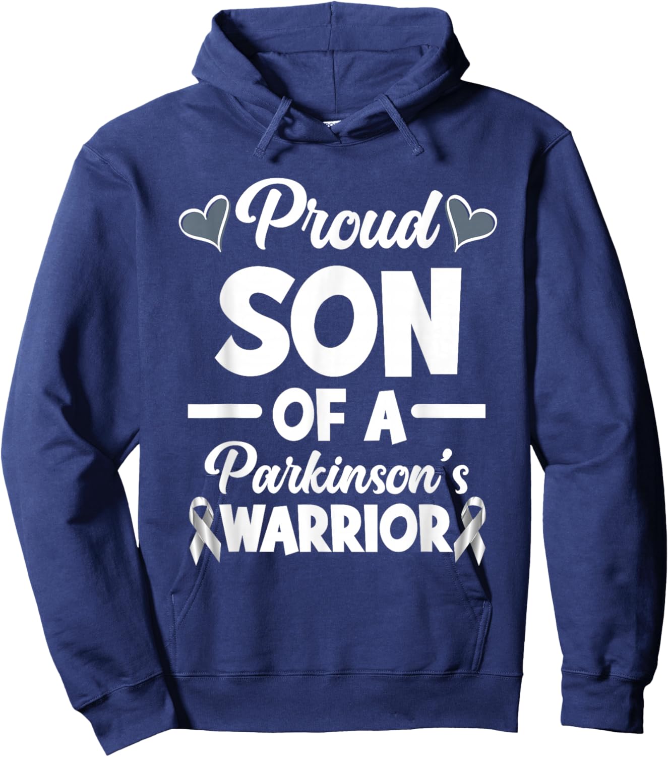 Proud Son Of A Parkinson's Warrior Parkinson's Awareness Hoodie - Hoodie | Navy