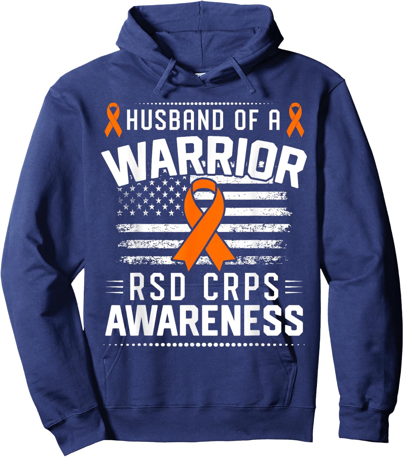 Husband Of A RSD CRPS Warrior RSD CRPS Awareness Hoodie - Hoodie | Navy