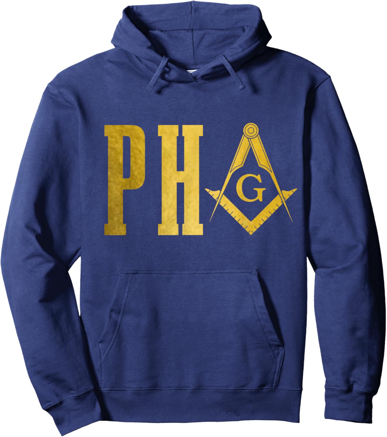 PHA Prince Hall Mason Freemason Masonic Square & Compass Hoodie - Hoodie | Navy