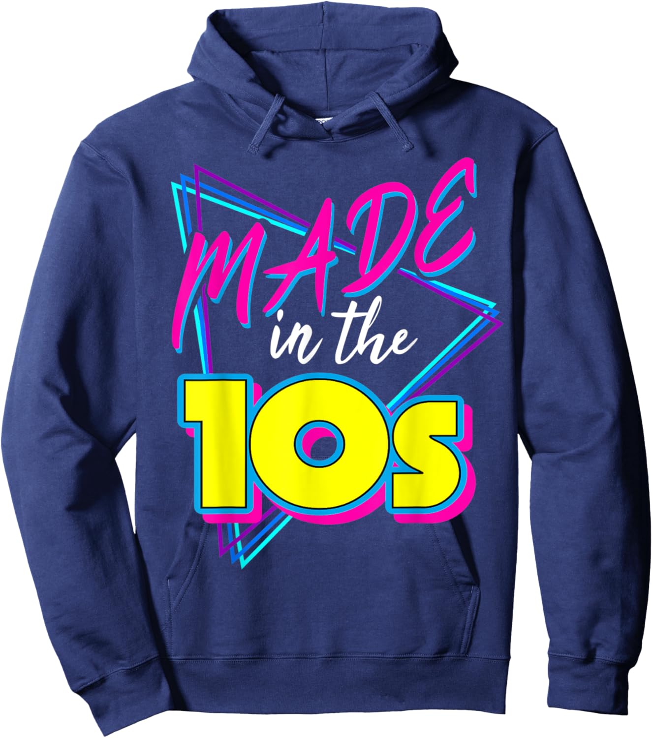Made In The 10s Retro Vintage Born 2010's Birthday Costume Hoodie - Hoodie | Navy