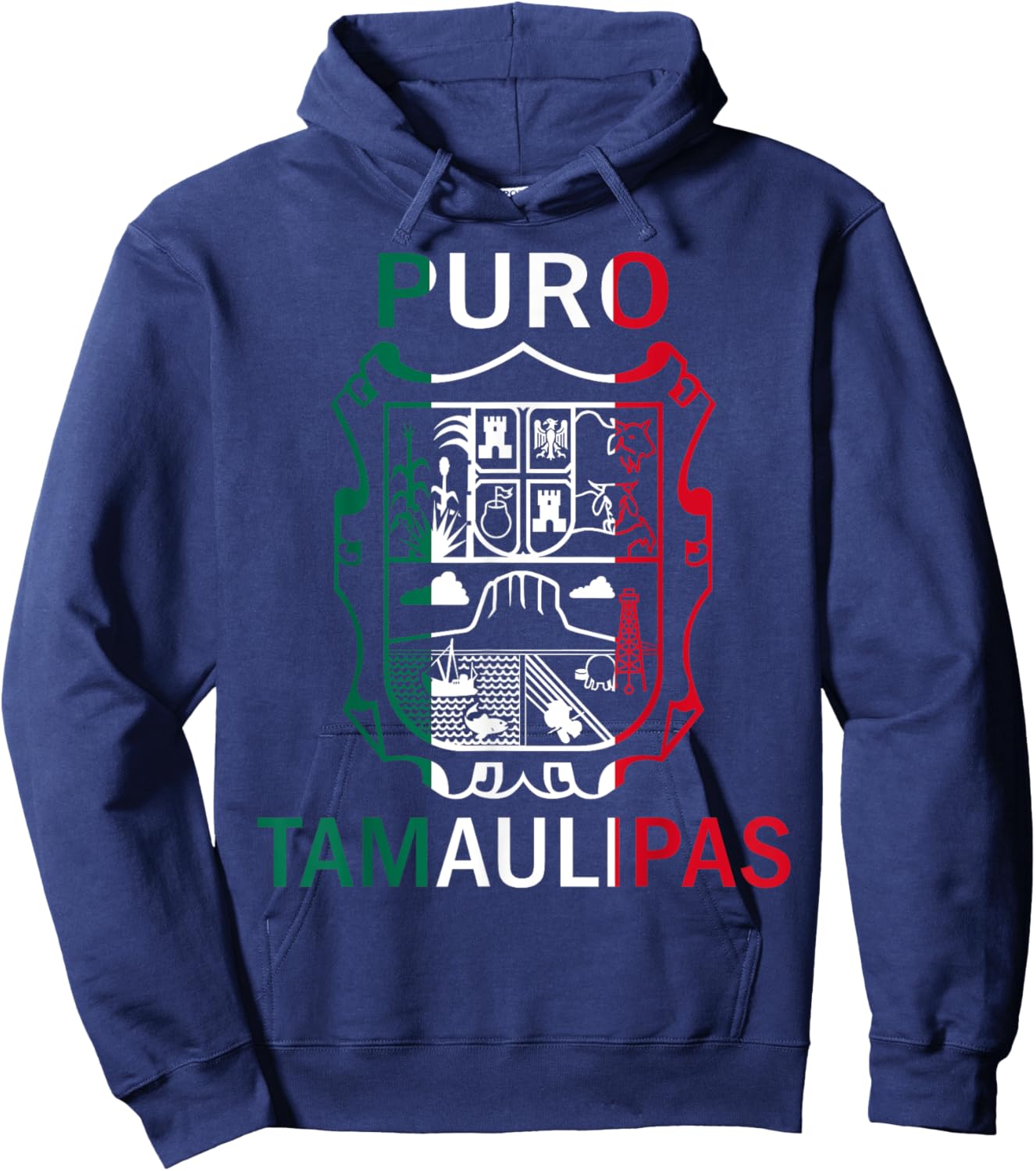 Tamaulipas Tamaulipas Estado De Mexico Escudo Eagle Aguila Hoodie - Hoodie | Navy