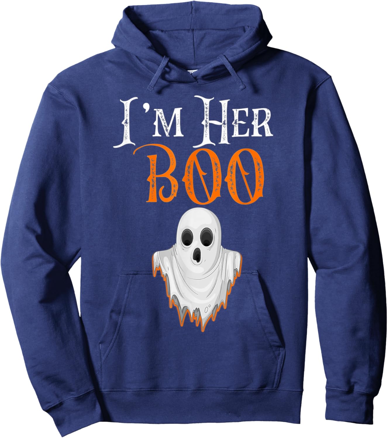 Halloween I'm Her Boo Matching Couples Costume Hoodie - Hoodie | Navy